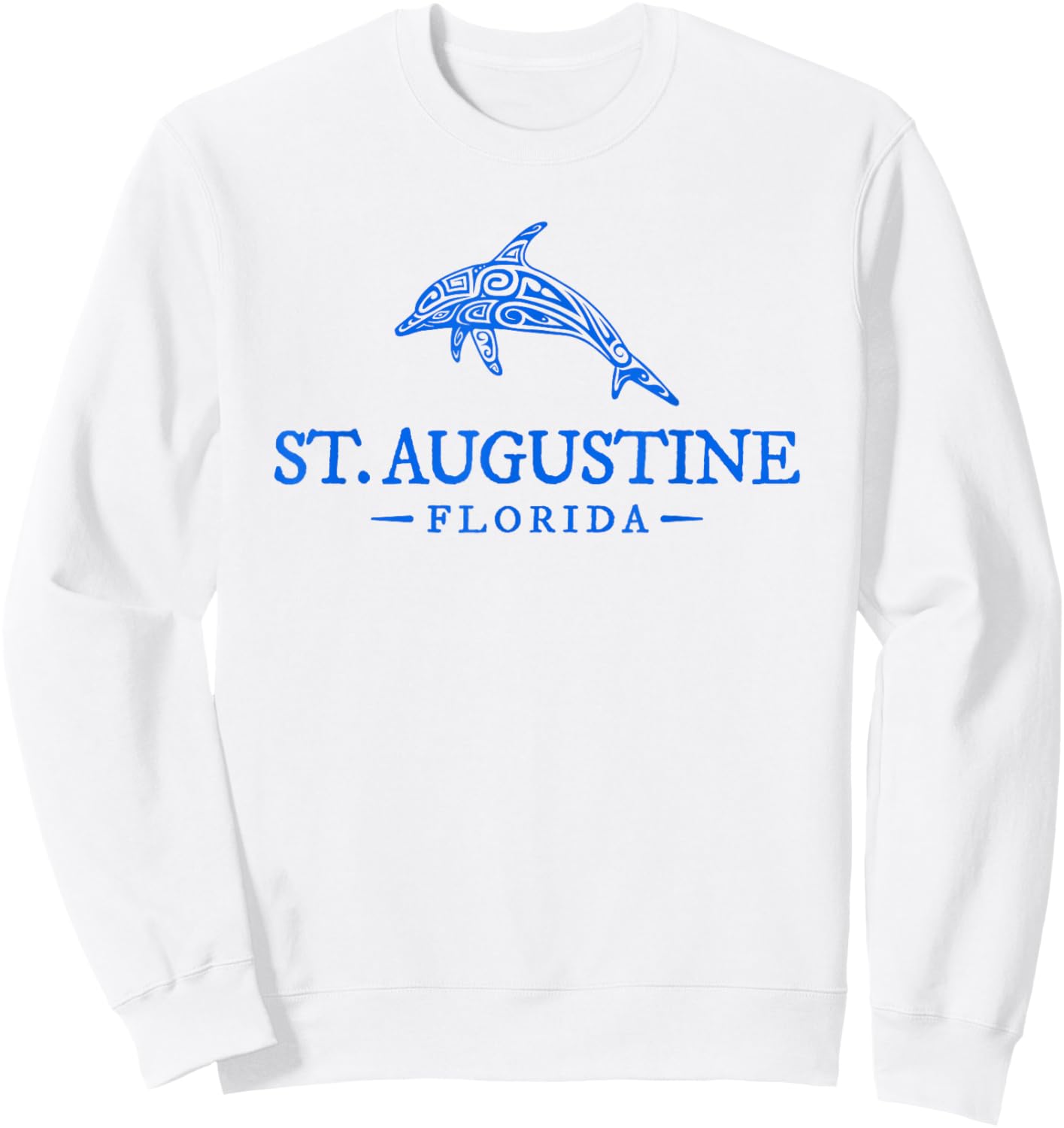 St. Augustine Florida Dolphin Women Beach Souvenir Sweatshirt - Sweatshirt | White