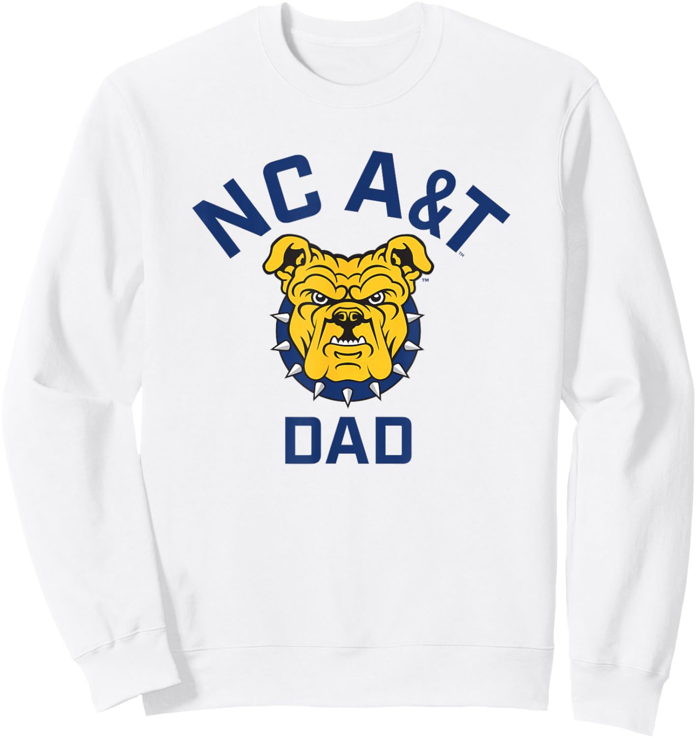 North Carolina A&T State University Aggies Arched Dad Sweatshirt - Sweatshirt | White