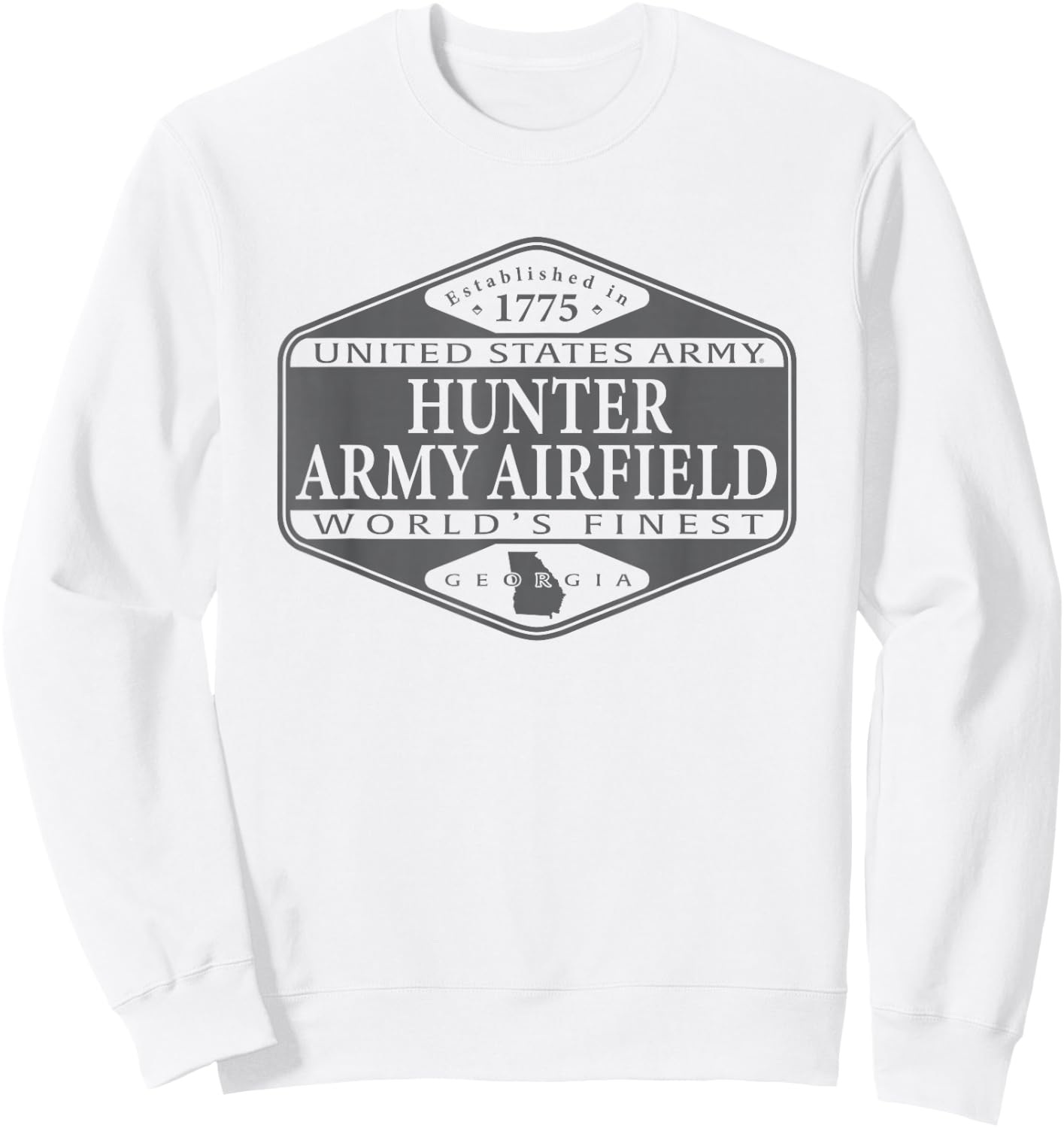 Hunter Army Airfield United States Military World's Finest Sweatshirt - Sweatshirt | White