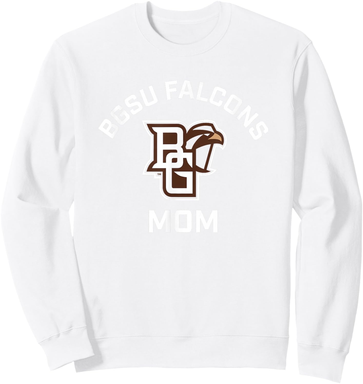Bowling Green BGSU Falcons Arched Mom Sweatshirt - Sweatshirt | White