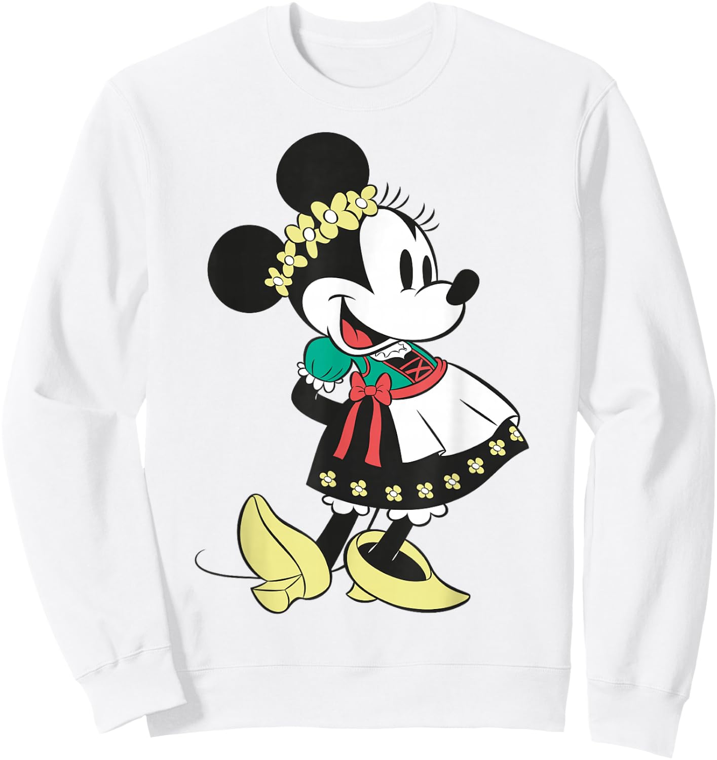 Disney Mickey and Friends Minnie Mouse Dirndl Portrait Sweatshirt - Sweatshirt | White