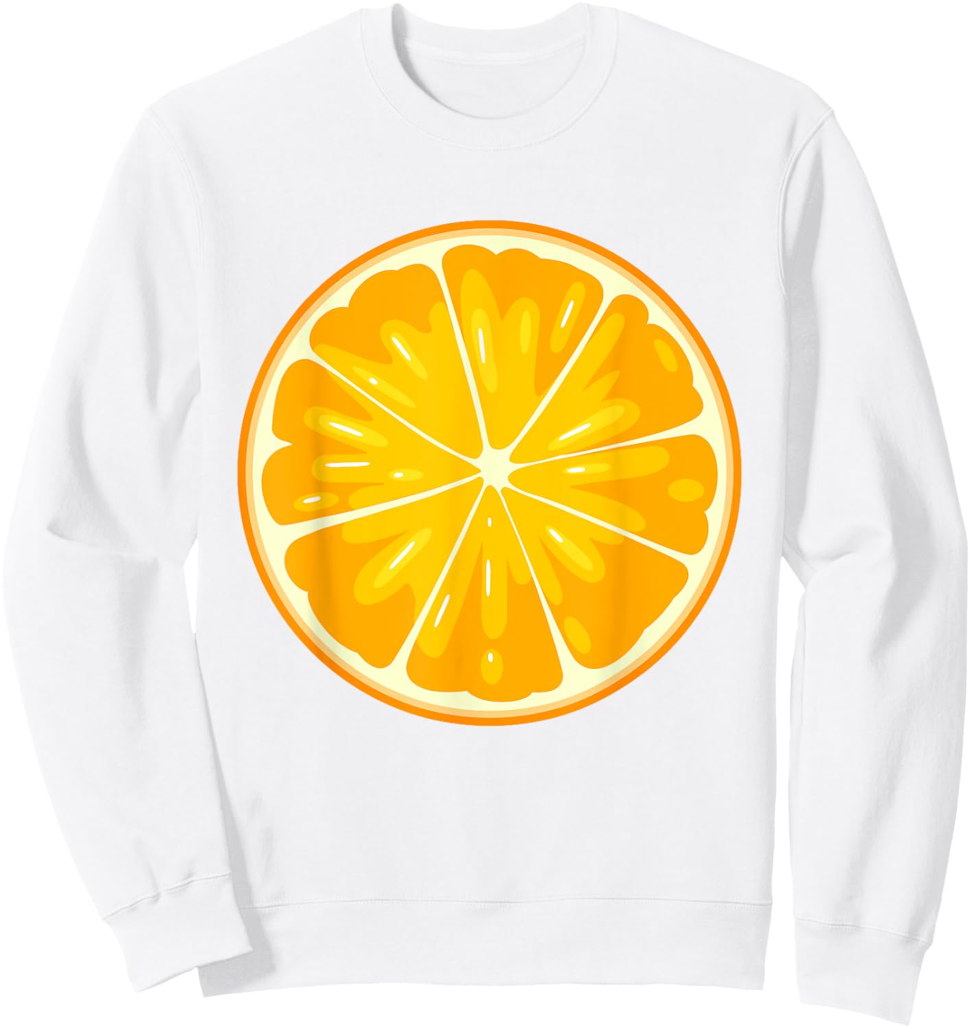 Funny Orange Sliced Fruit Lazy Easy Halloween Costume Sweatshirt - Sweatshirt | White