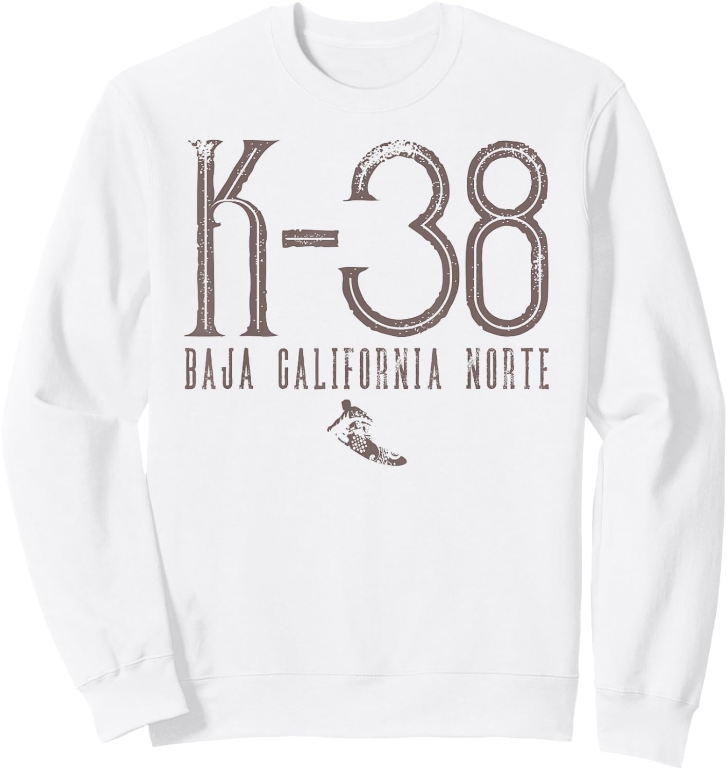 K-38 Surf Beach Baja California Norte Surfing Mexico Surfer Sweatshirt - Sweatshirt | White
