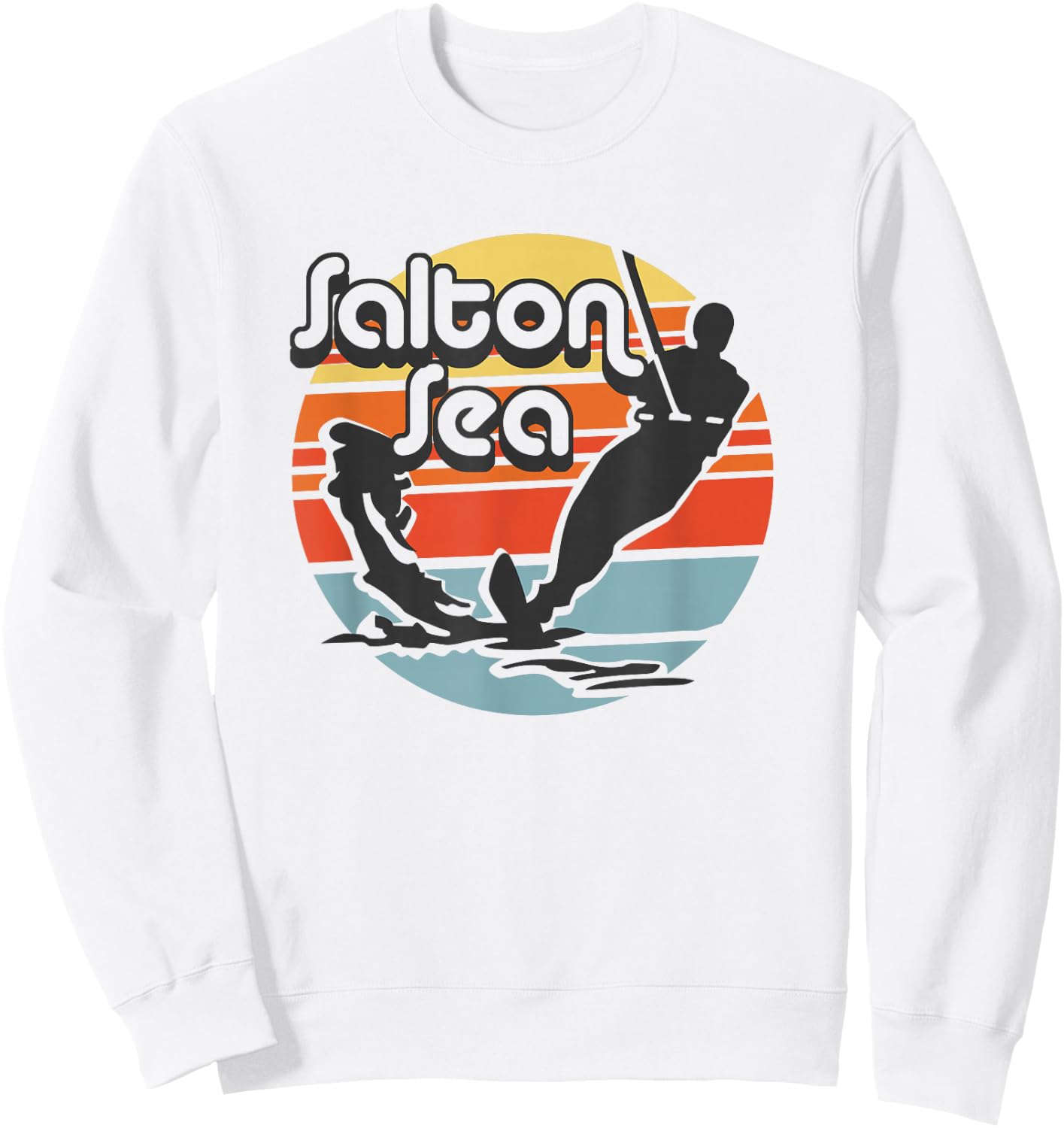 Salton Sea California water ski retro Sweatshirt - Sweatshirt | White