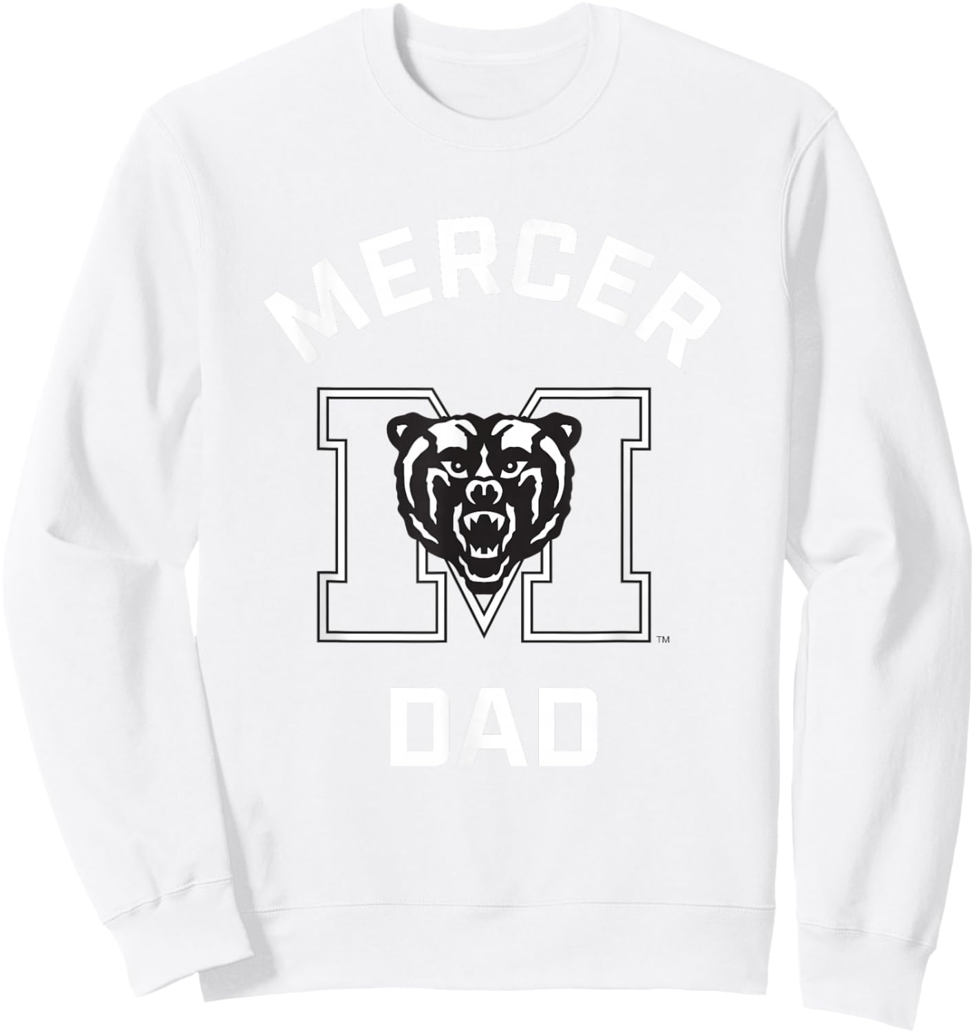 Mercer University Bears Arched Dad Sweatshirt - Sweatshirt | White