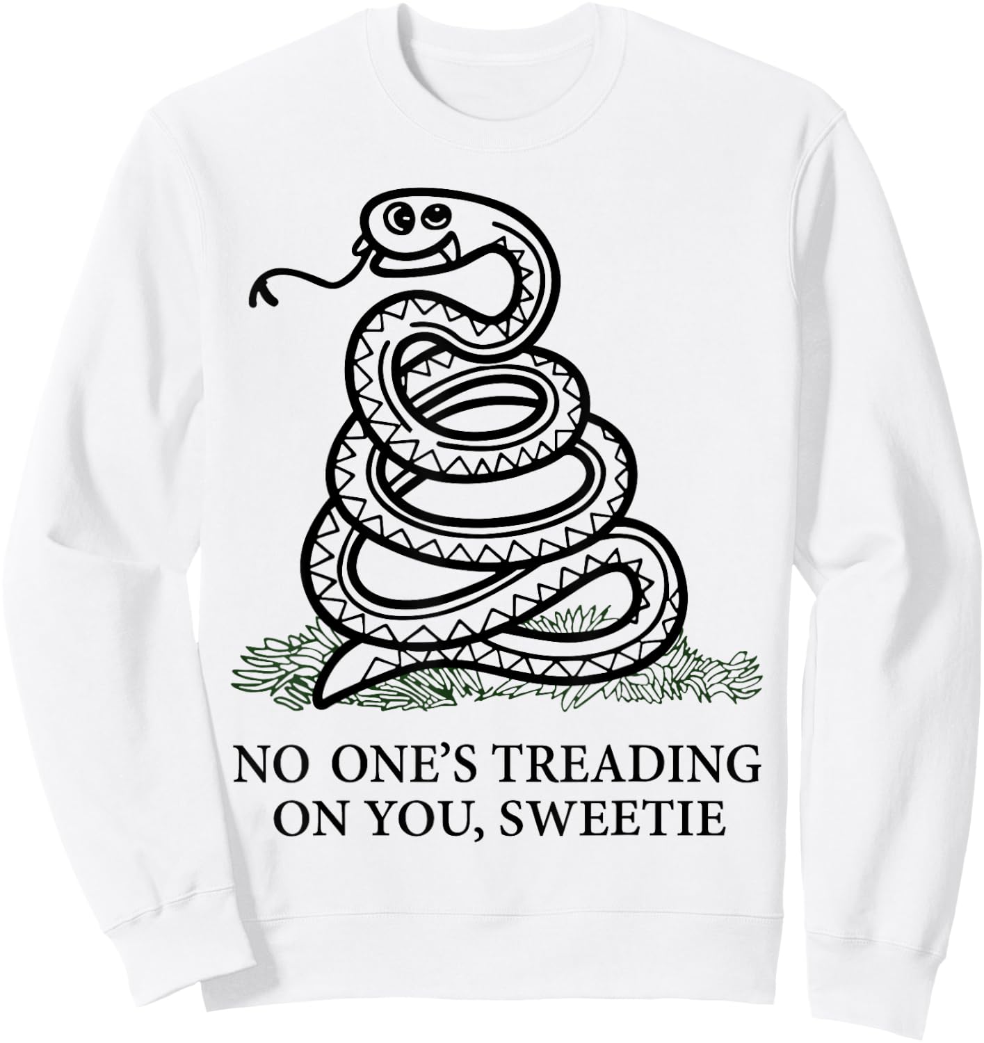 No One's Treading On You Sweetie Snake Sweatshirt - Sweatshirt | White