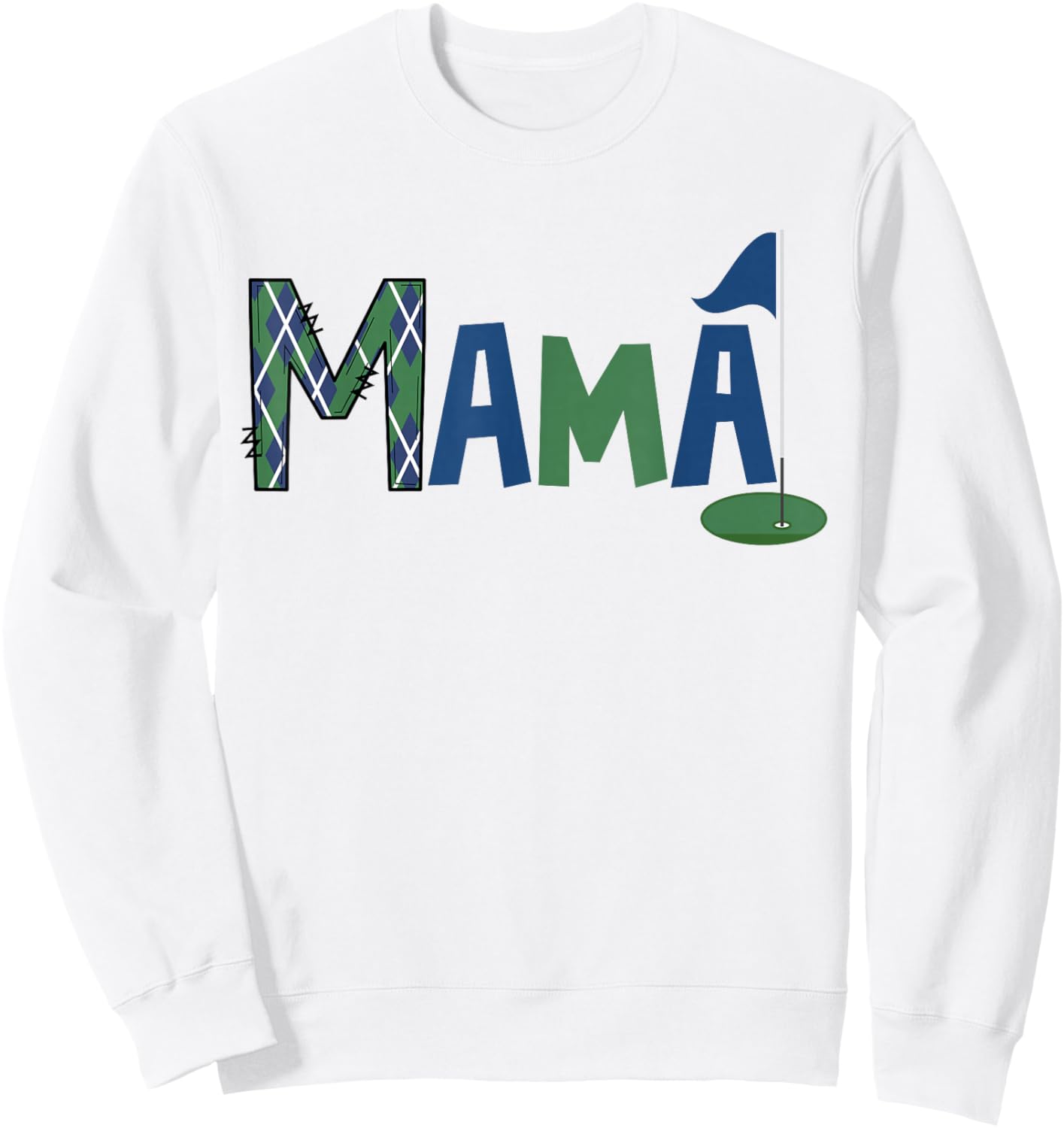 Mama of The Birthday Boy Hole in One Golf Sport Matching Sweatshirt - Sweatshirt | White