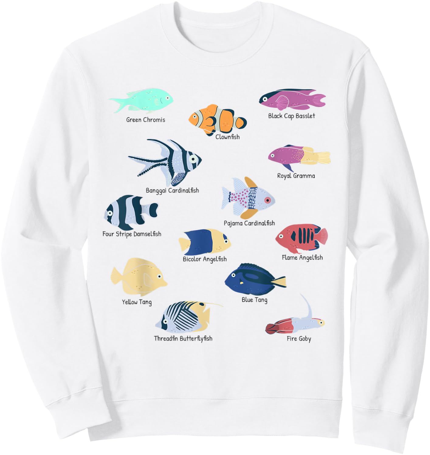 Coral Reefs Tropical Fishes In Reef Aquariums Fish Tank Sweatshirt - Sweatshirt | White
