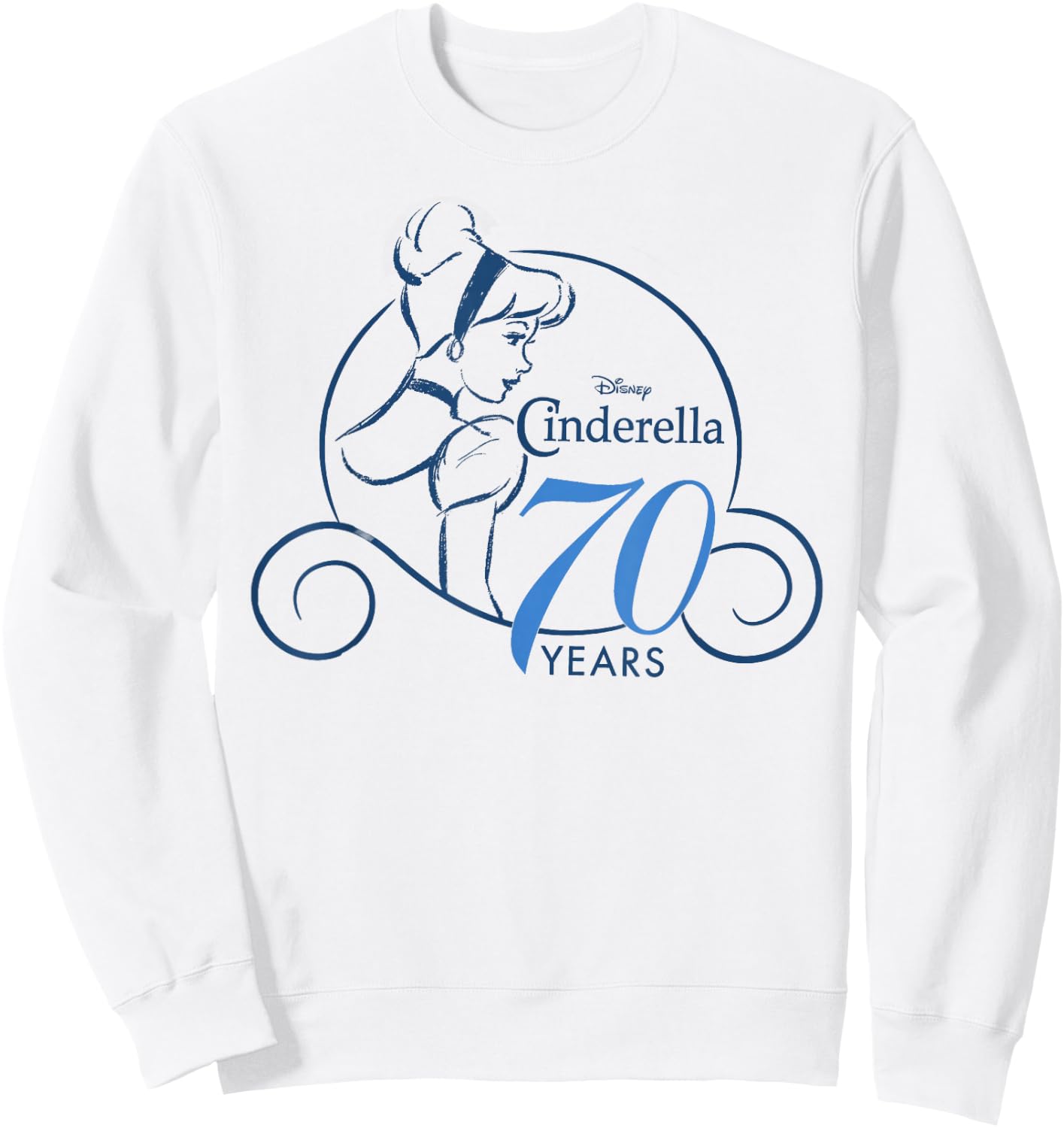 Disney Cinderella 70th Anniversary Simple Logo Sweatshirt - Sweatshirt | White