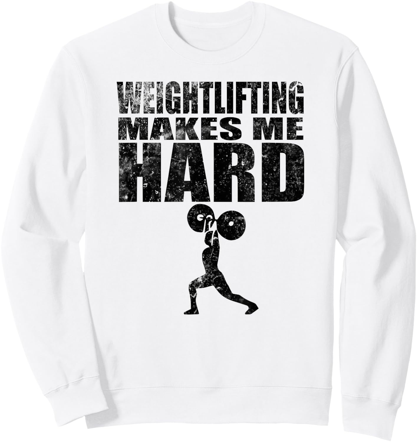 Weightlifting Makes Me Hard funny fitness Sweatshirt - Sweatshirt | White