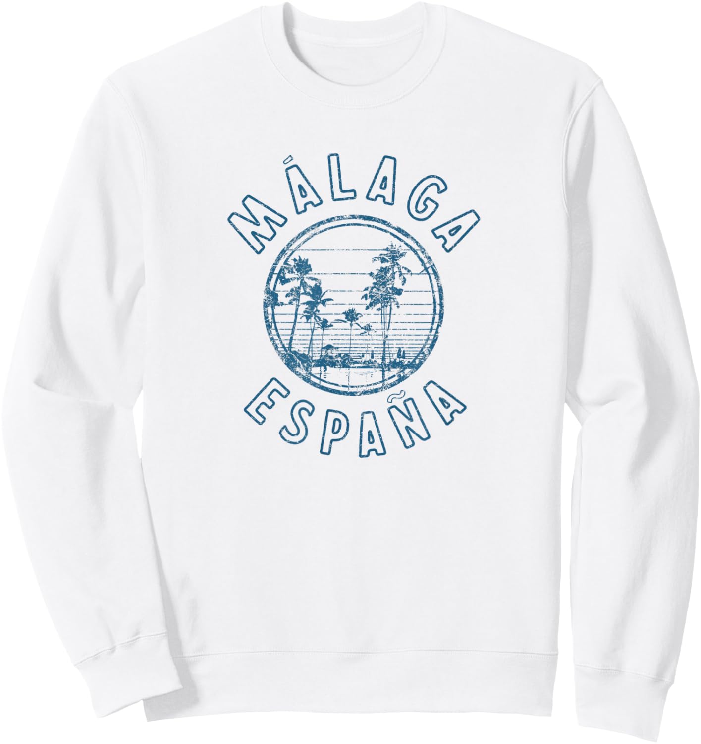 Spain Malaga Retro Vintage Sweatshirt - Sweatshirt | White