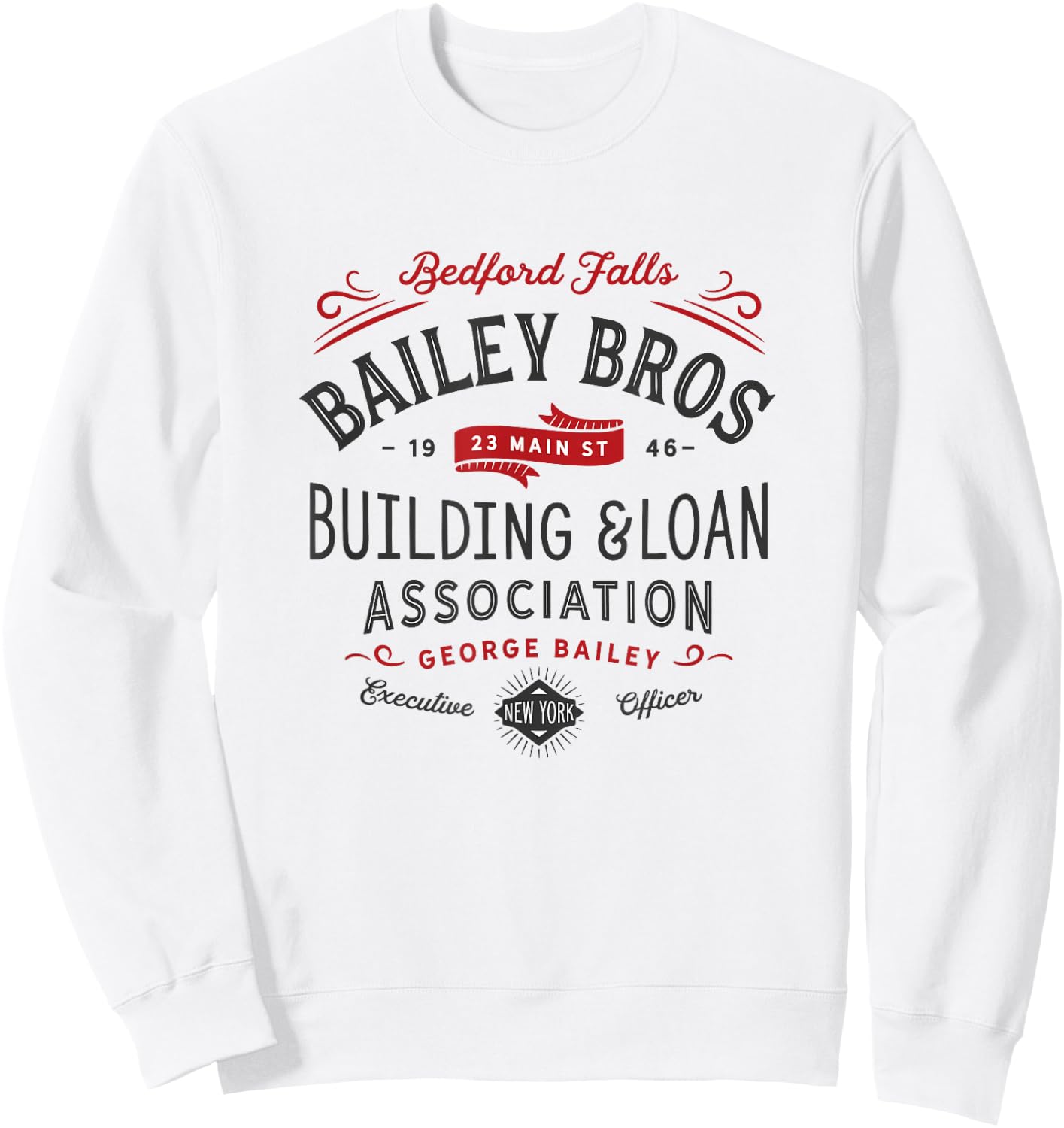 Christmas, Bailey Brothers Building & Loan. Holiday Classic Sweatshirt - Sweatshirt | White