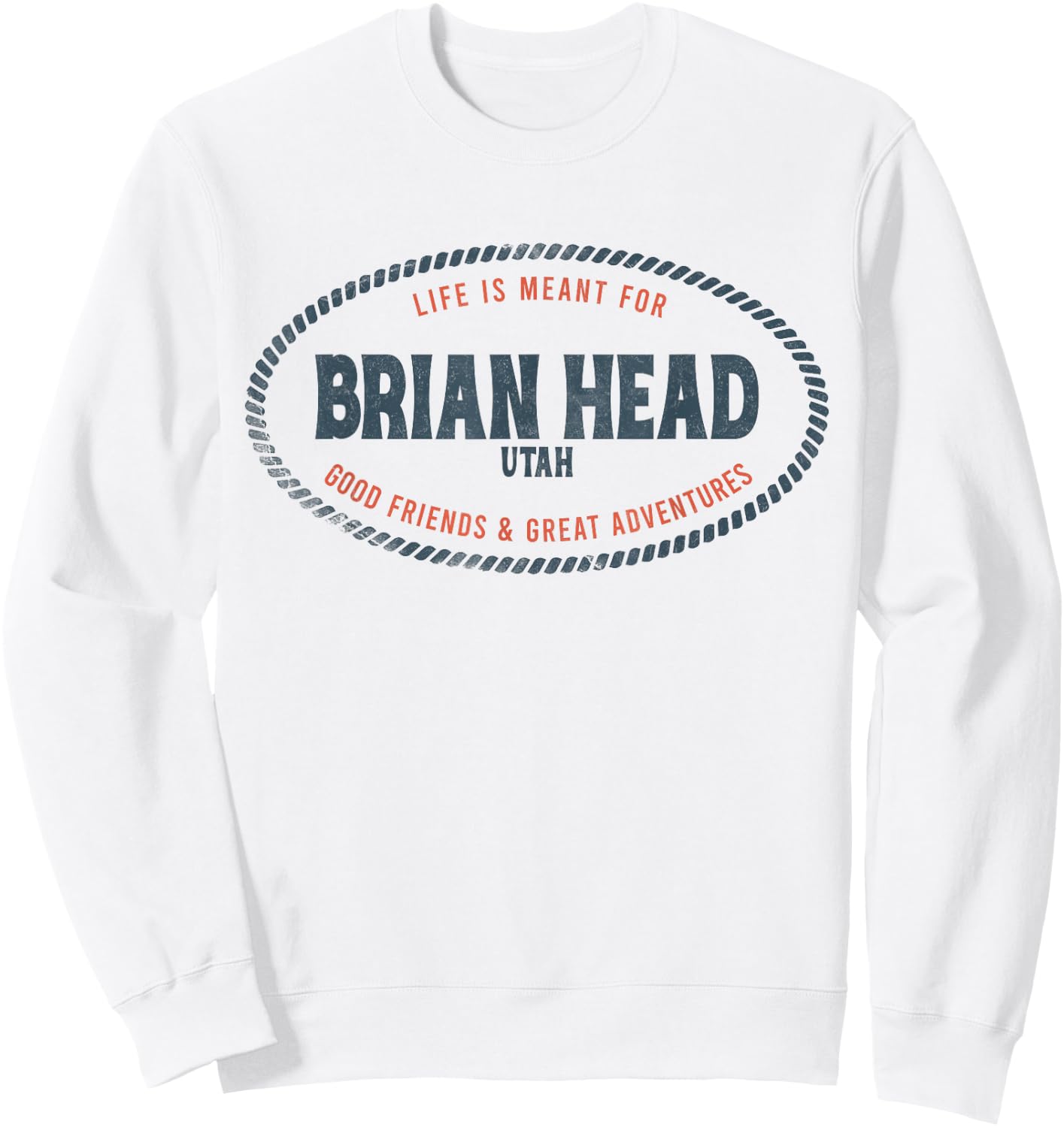 Casual Brian Head Utah Hiking Outdoor Graphic Sweatshirt - Sweatshirt | White