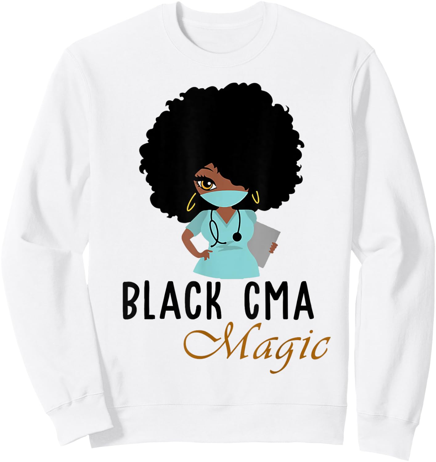 Black CMA Magic Gift Nurse Women 2021 Sweatshirt - Sweatshirt | White