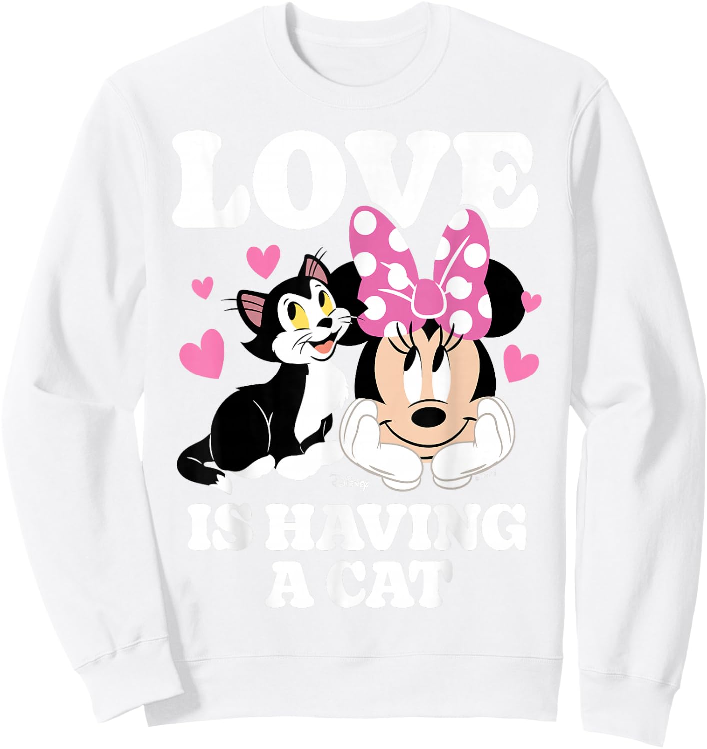 Minnie Mouse - Figaro Love is Having A Cat Sweatshirt - Sweatshirt | White