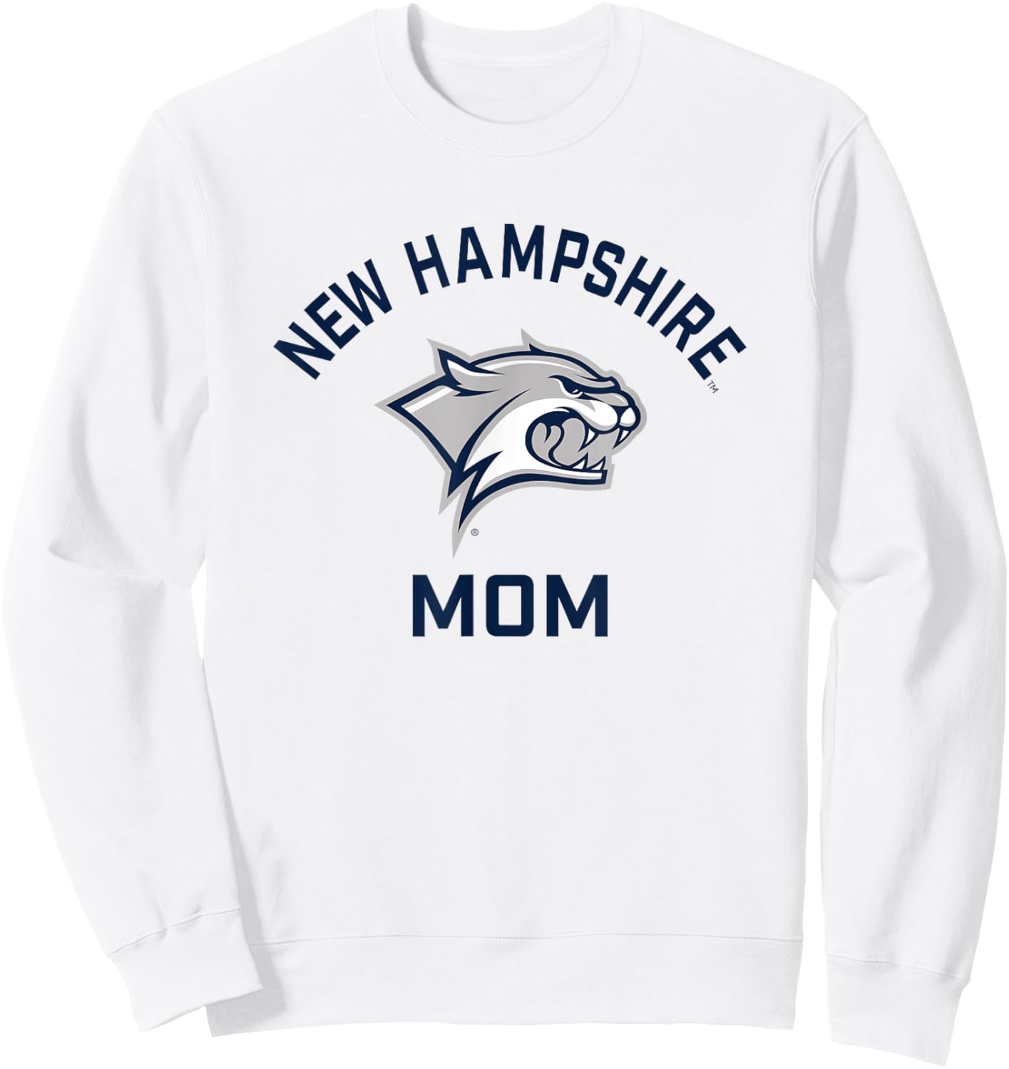 University of New Hampshire UNH Wildcats Arched Mom Sweatshirt - Sweatshirt | White