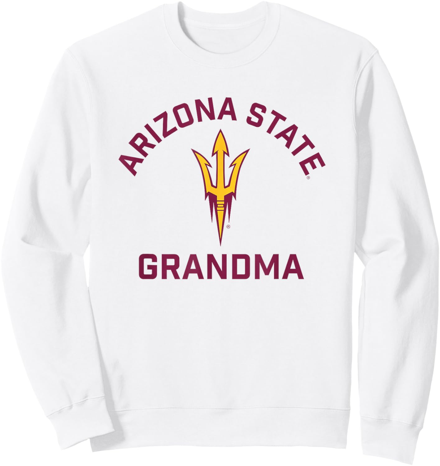 Arizona State University Sun Devils Arched Grandma Sweatshirt - Sweatshirt | White