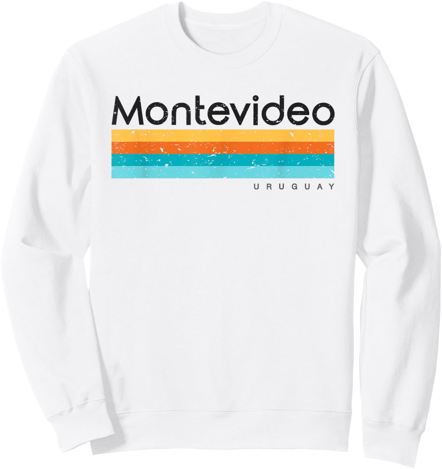 Vintage Montevideo Uruguay Retro Design Sweatshirt - Sweatshirt | White