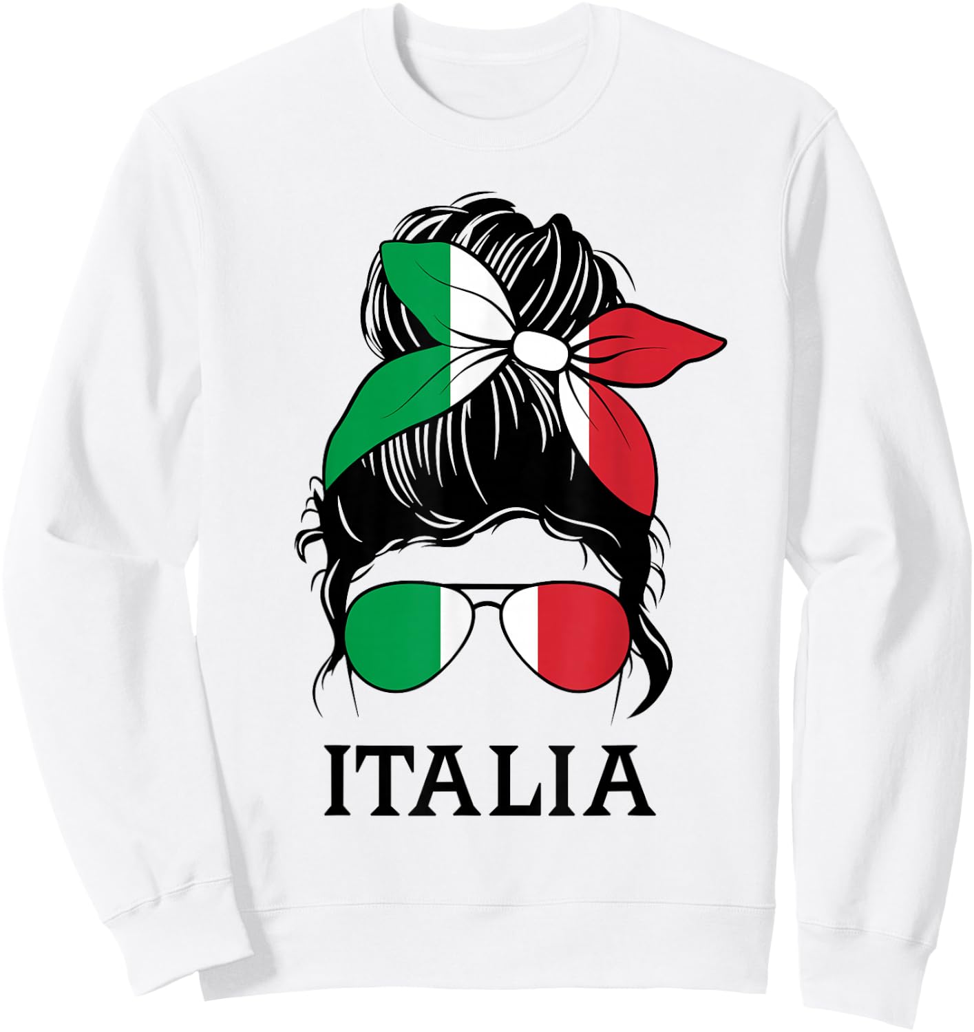 Italia Graphic Design for Girls Kid Italian Toodler Sweatshirt - Sweatshirt | White