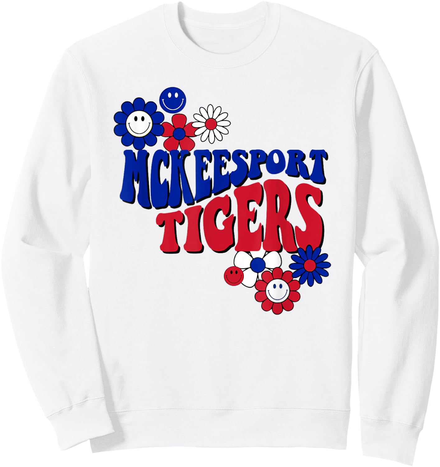 McKeesport Tigers Groovy School Spirit Sweatshirt - Sweatshirt | White