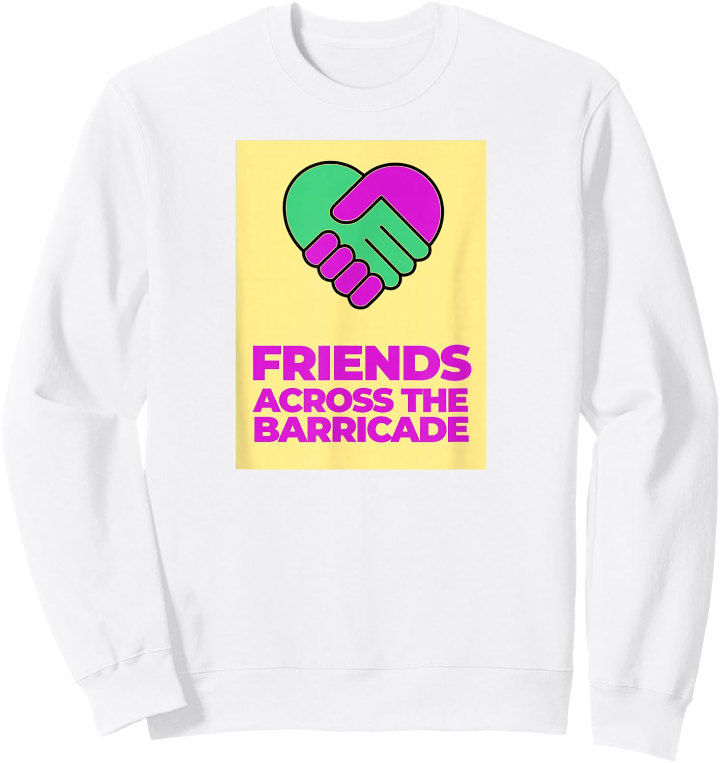 I Am A Derry Girl Friends Across The Barricade Sweatshirt - Sweatshirt | White