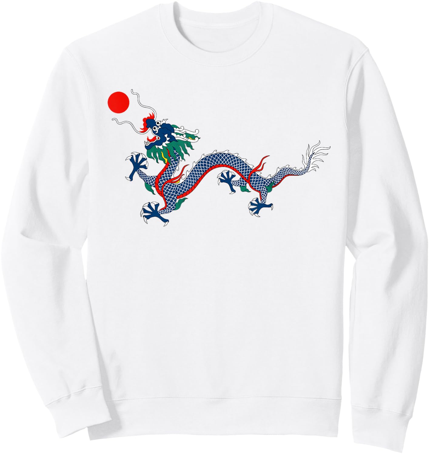 China Flag Imperial Yellow Dragon Flag Qing Dynasty Sweatshirt - Sweatshirt | White