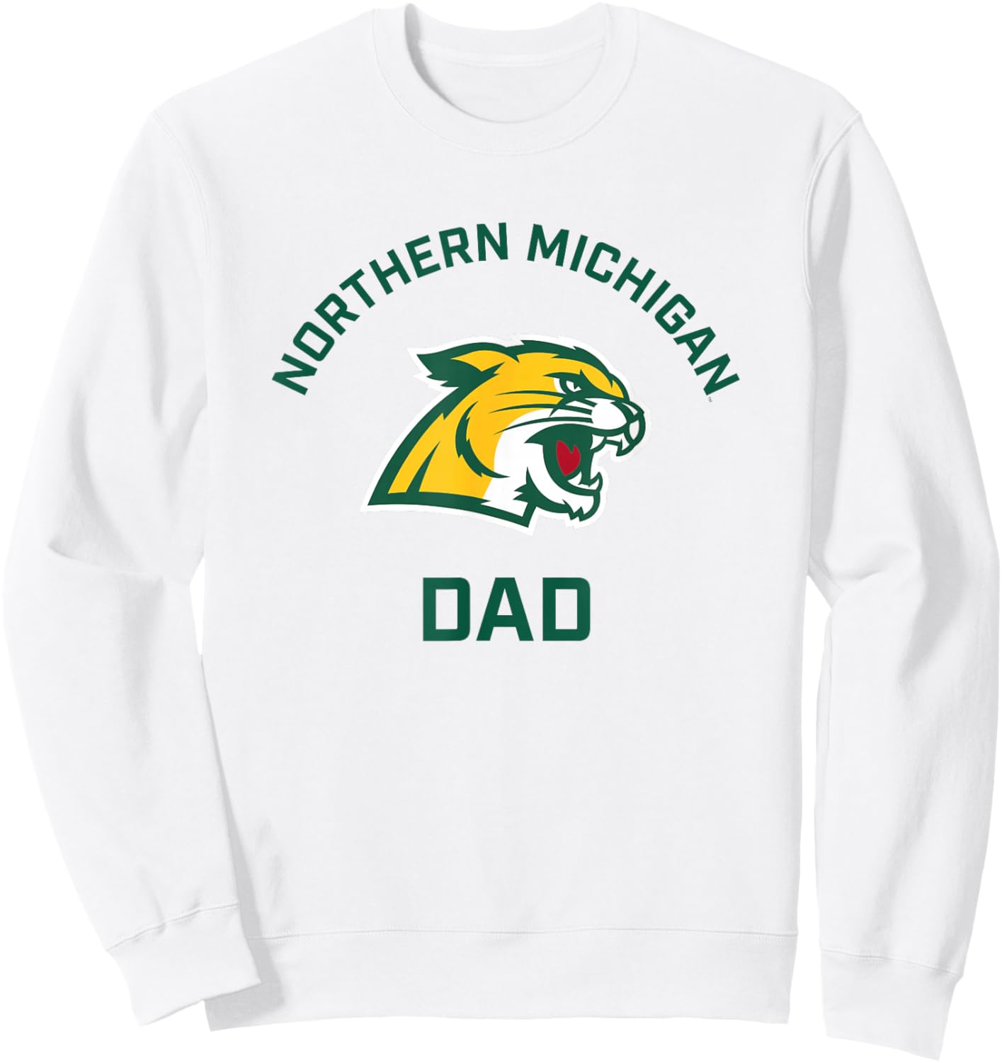 Northern Michigan University NMU Wildcats Arched Dad Sweatshirt - Sweatshirt | White