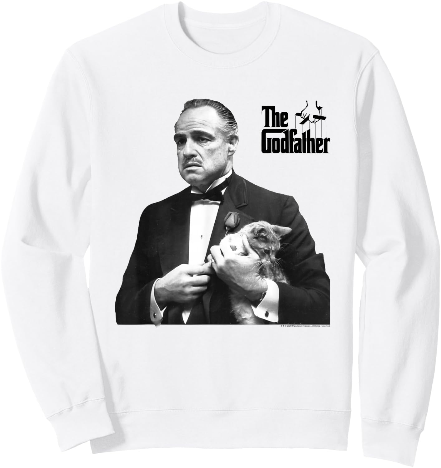 The Godfather The Don with Cat Sweatshirt - Sweatshirt | White