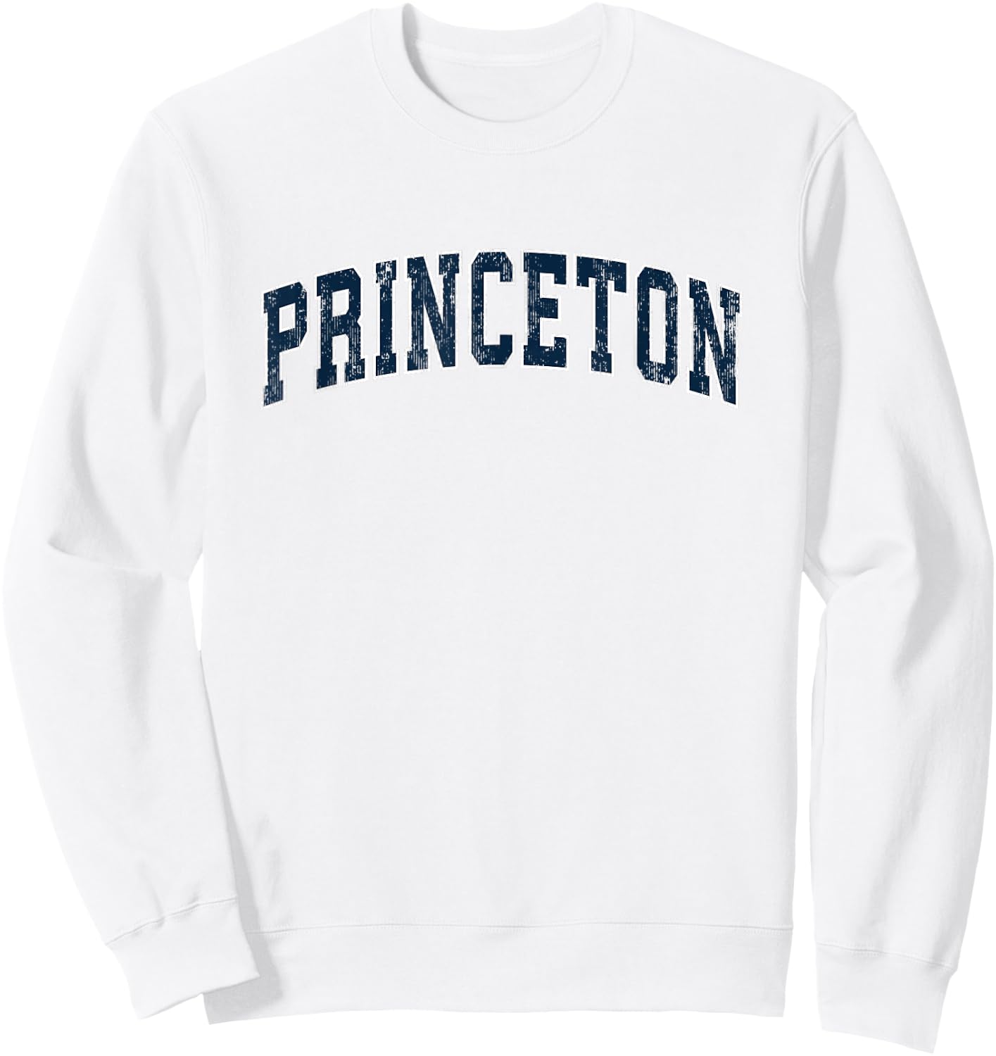 Princeton New Jersey NJ Vintage Sports Design Navy Design Sweatshirt - Sweatshirt | White