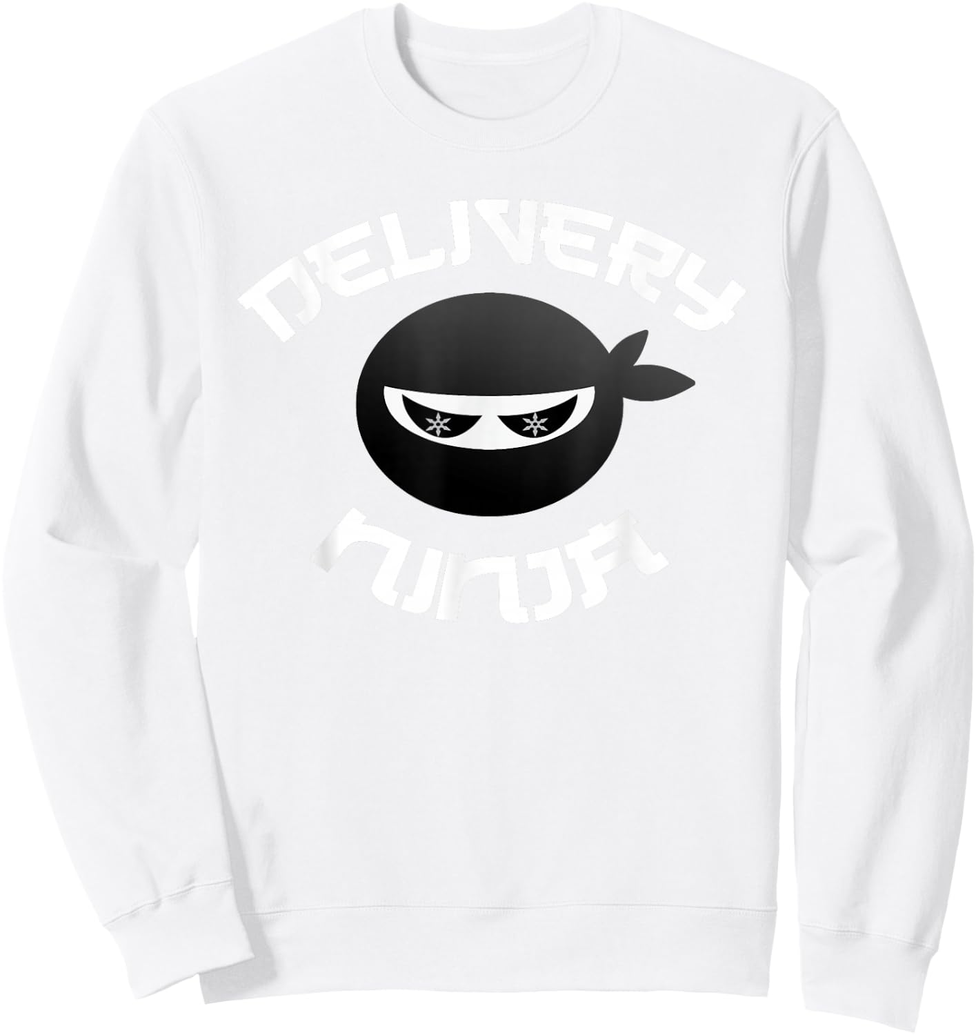 Funny DELIVERY NINJA Pizza Mailman Truck School Bus Driver Sweatshirt - Sweatshirt | White