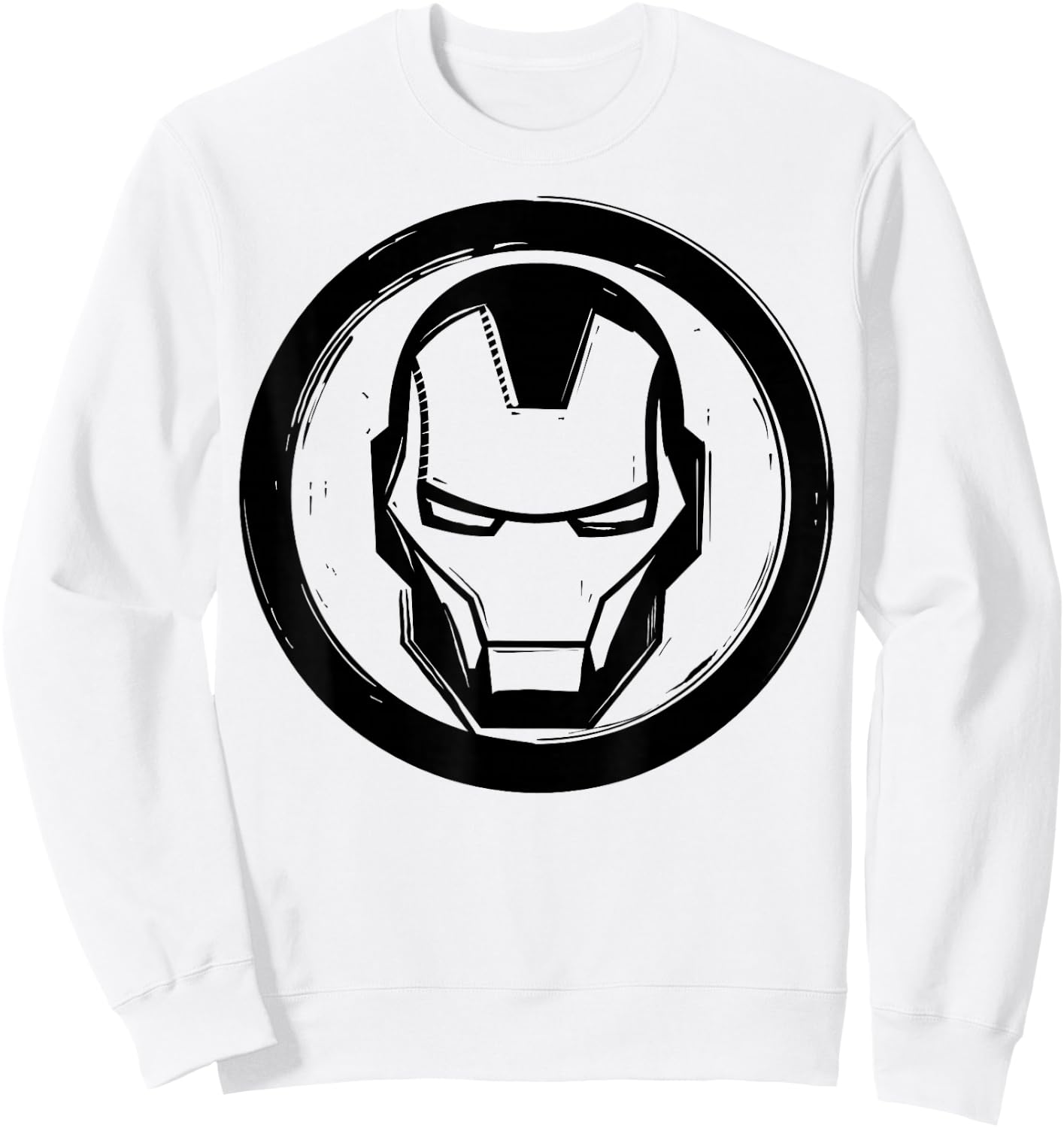 Marvel Iron Man Woodcut Logo Sweatshirt - Sweatshirt | White