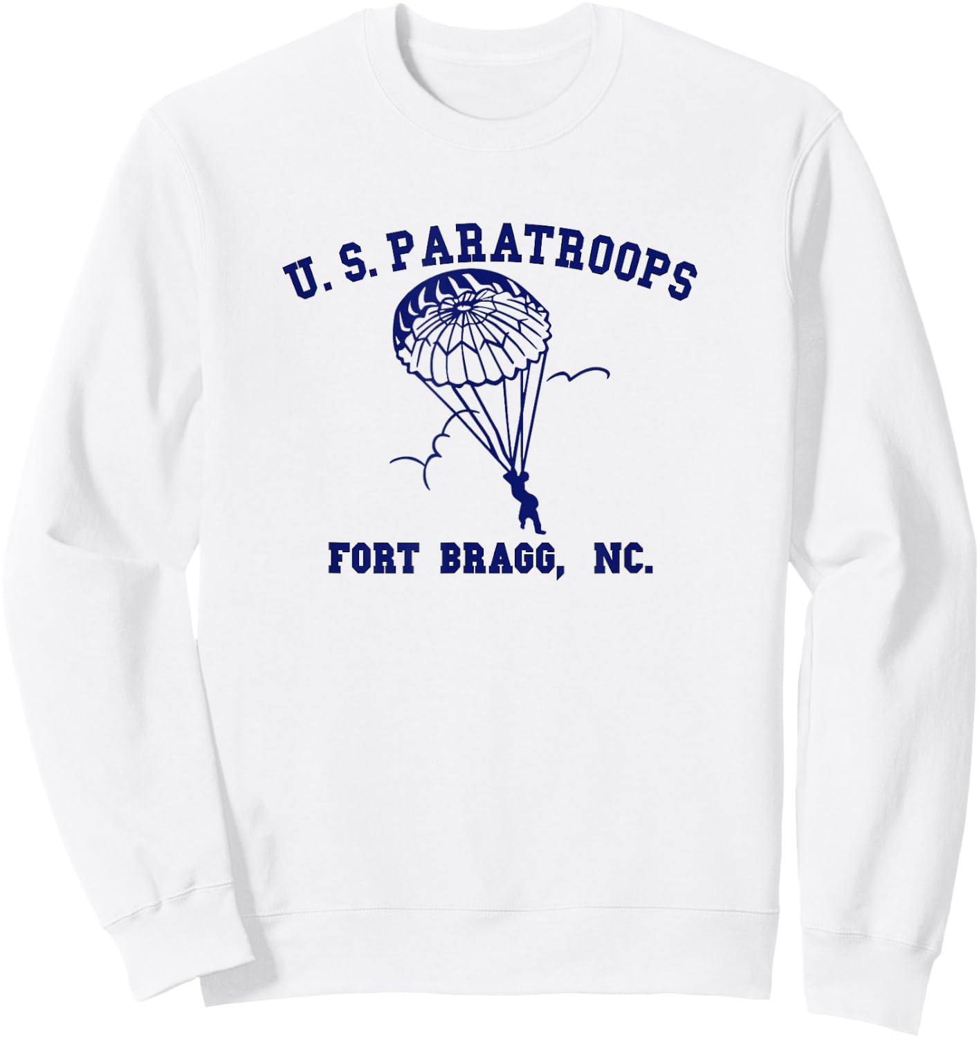US Paratrooper Fort Bragg NC WW2 Sweatshirt - Sweatshirt | White