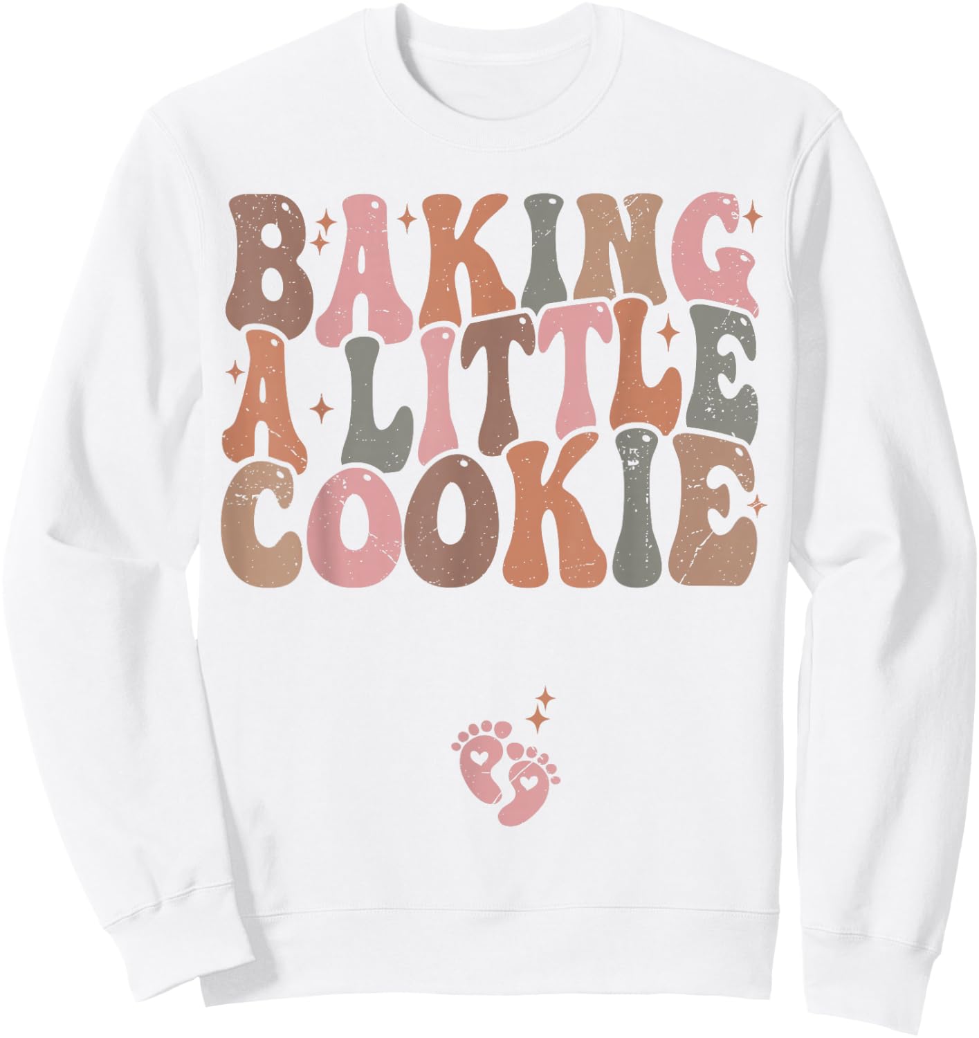 Baking a Little Cookie Christmas Pregnancy Announcement Sweatshirt - Sweatshirt | White