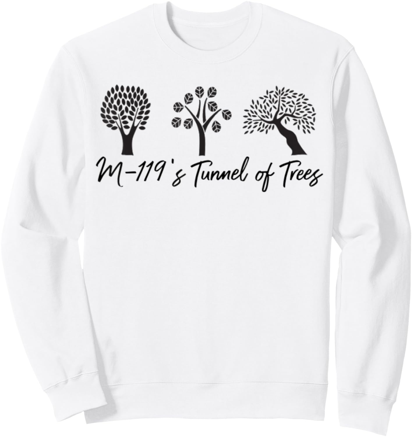 Michigan Michigander Great Lakes M-119 Tunnel Of Trees Gift Sweatshirt - Sweatshirt | White
