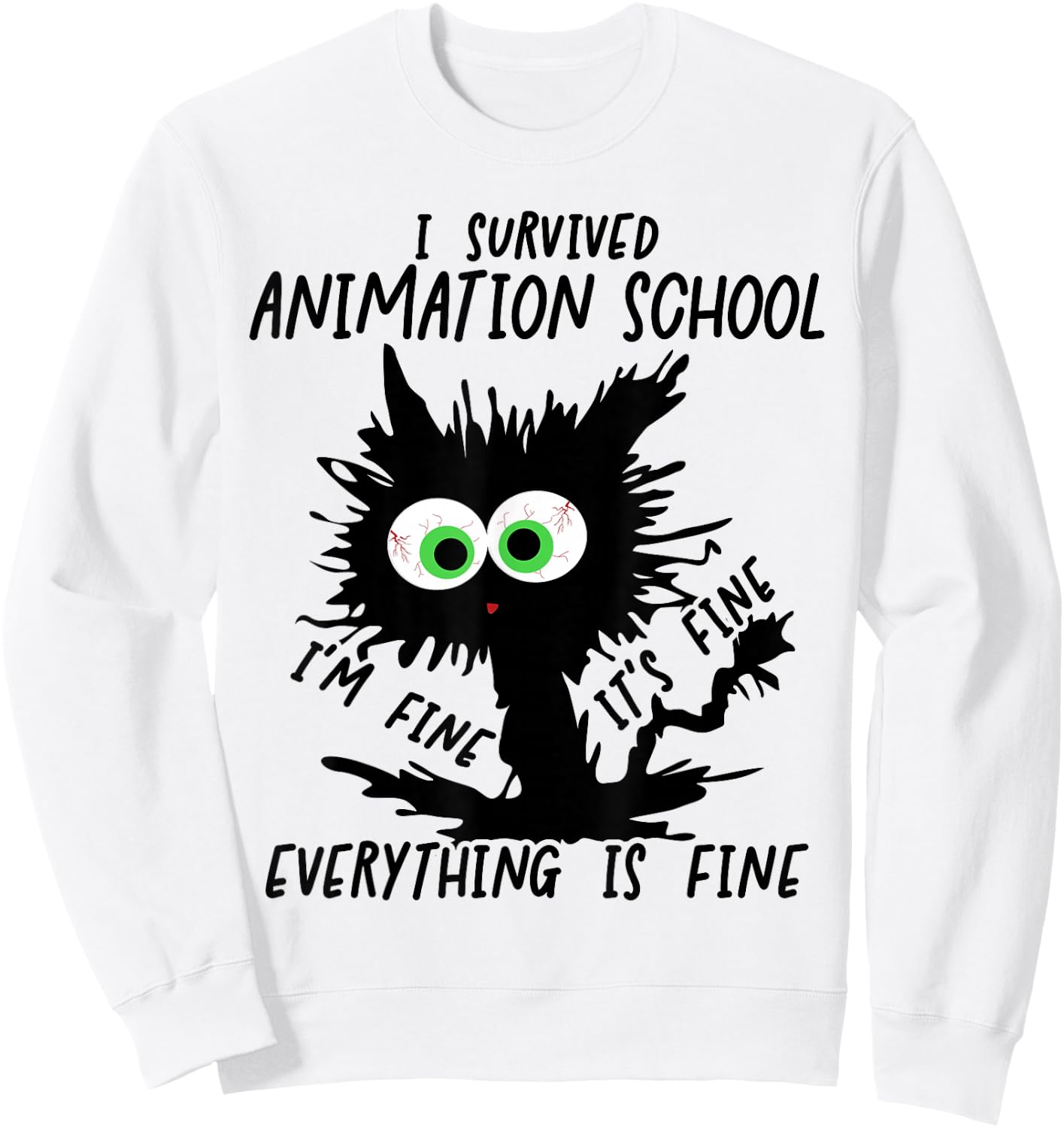I Survived Animation School Graduation 2026 Sweatshirt - Sweatshirt | White