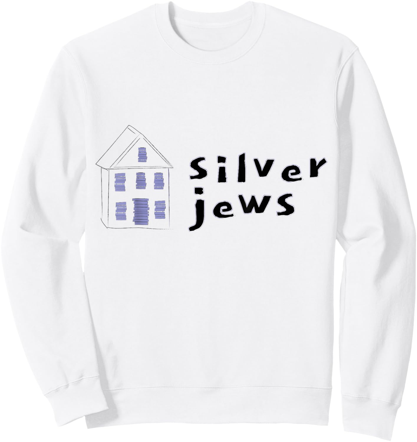 Silver Jew Boarded Up House Sweatshirt - Sweatshirt | White