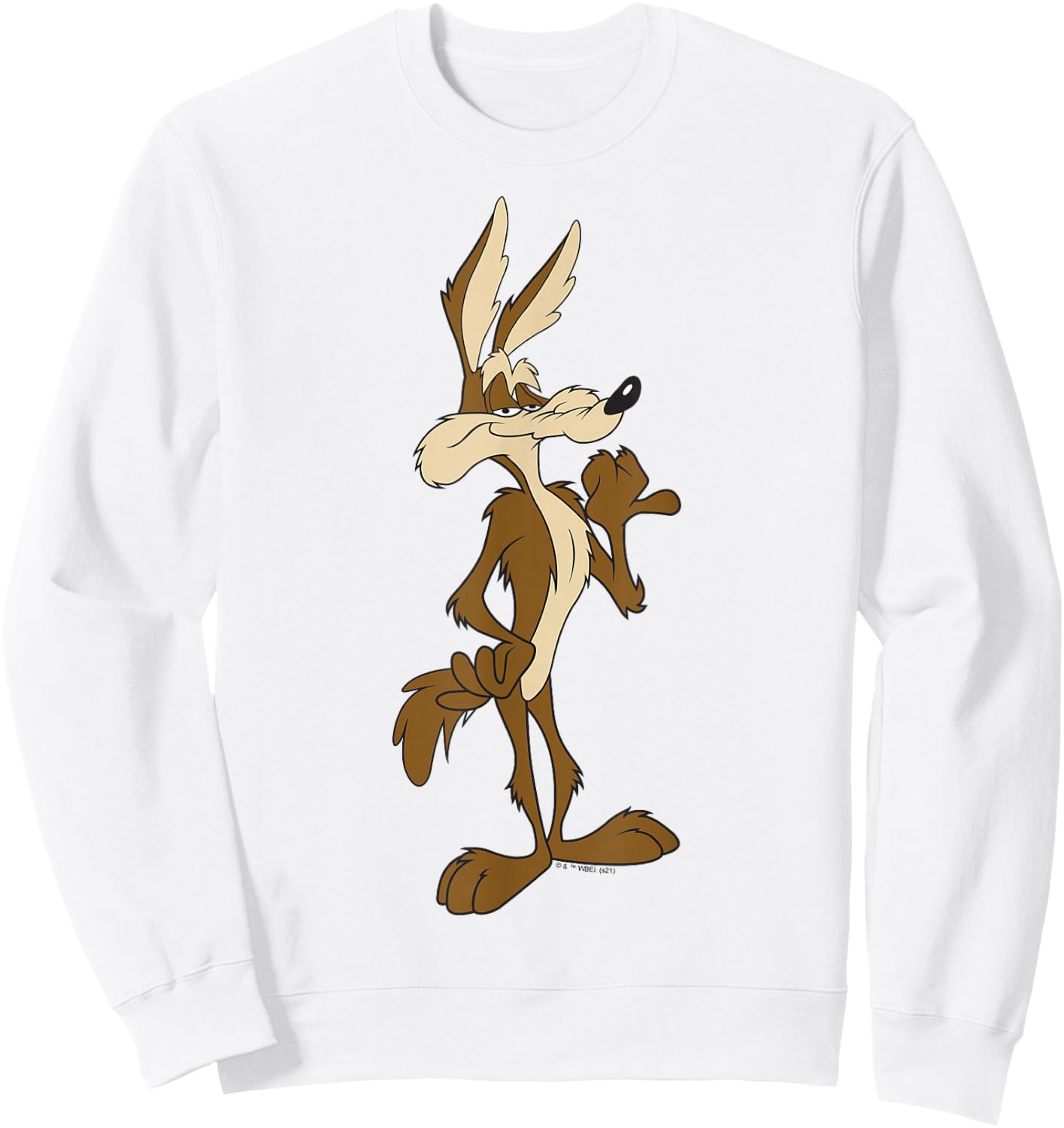 Looney Tunes Wile E. Coyote Confident Stance Sweatshirt - Sweatshirt | White