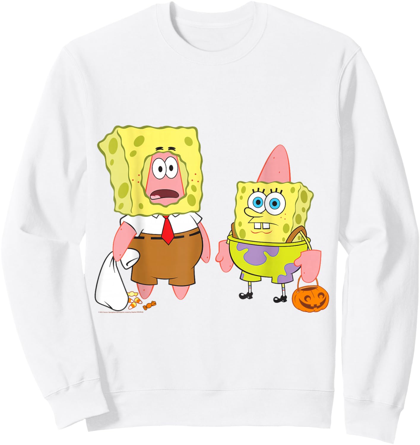 Spongebob Squarepants Halloween Patrick Costume Best Friends Sweatshirt - Sweatshirt | White