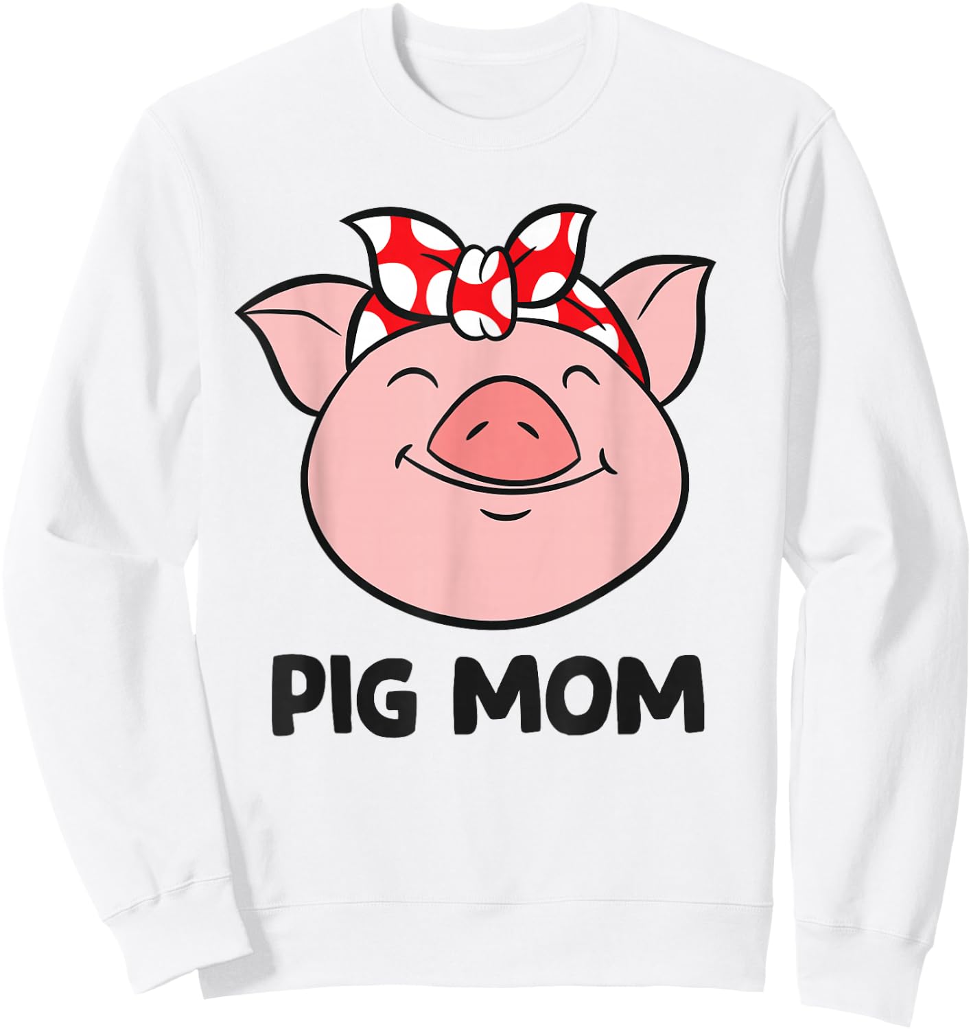 Pig Farmer Mom Love Pigs Pig Mom Cute Pig Lovers Sweatshirt - Sweatshirt | White