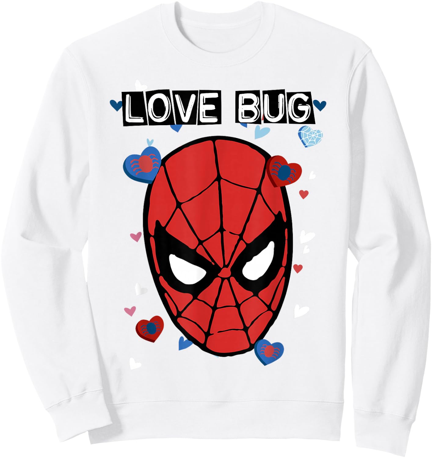 Marvel Valentine's Day Spider-Man Love Bug Portrait Small Sweatshirt - Sweatshirt | White
