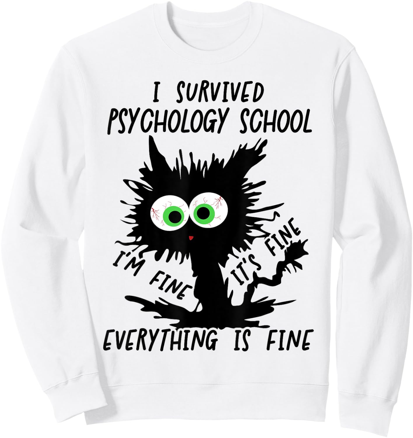 I Survived Psychology School Graduation 2024 Sweatshirt - Sweatshirt | White