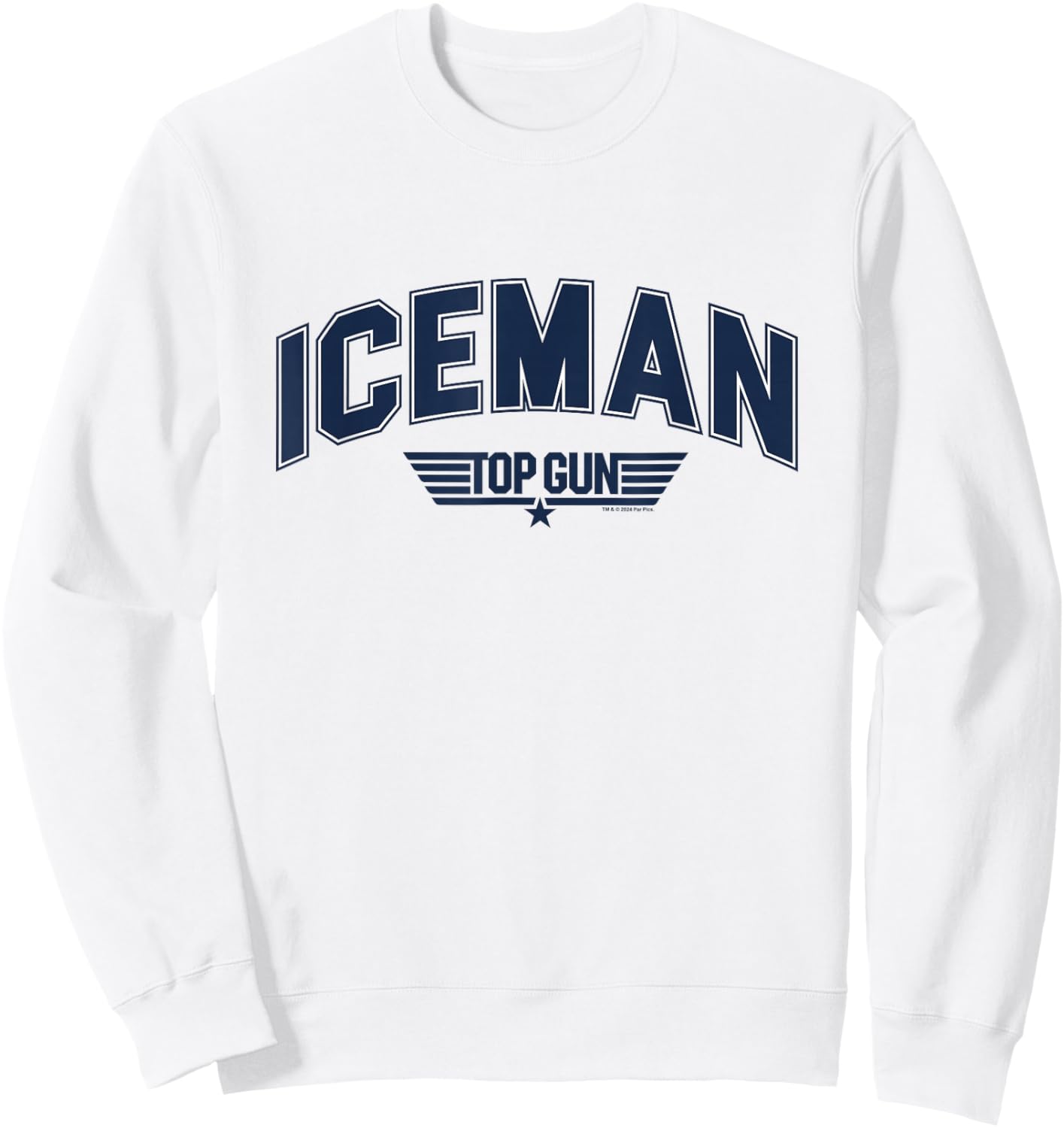 Top Gun Iceman Varsity Sweatshirt - Sweatshirt | White