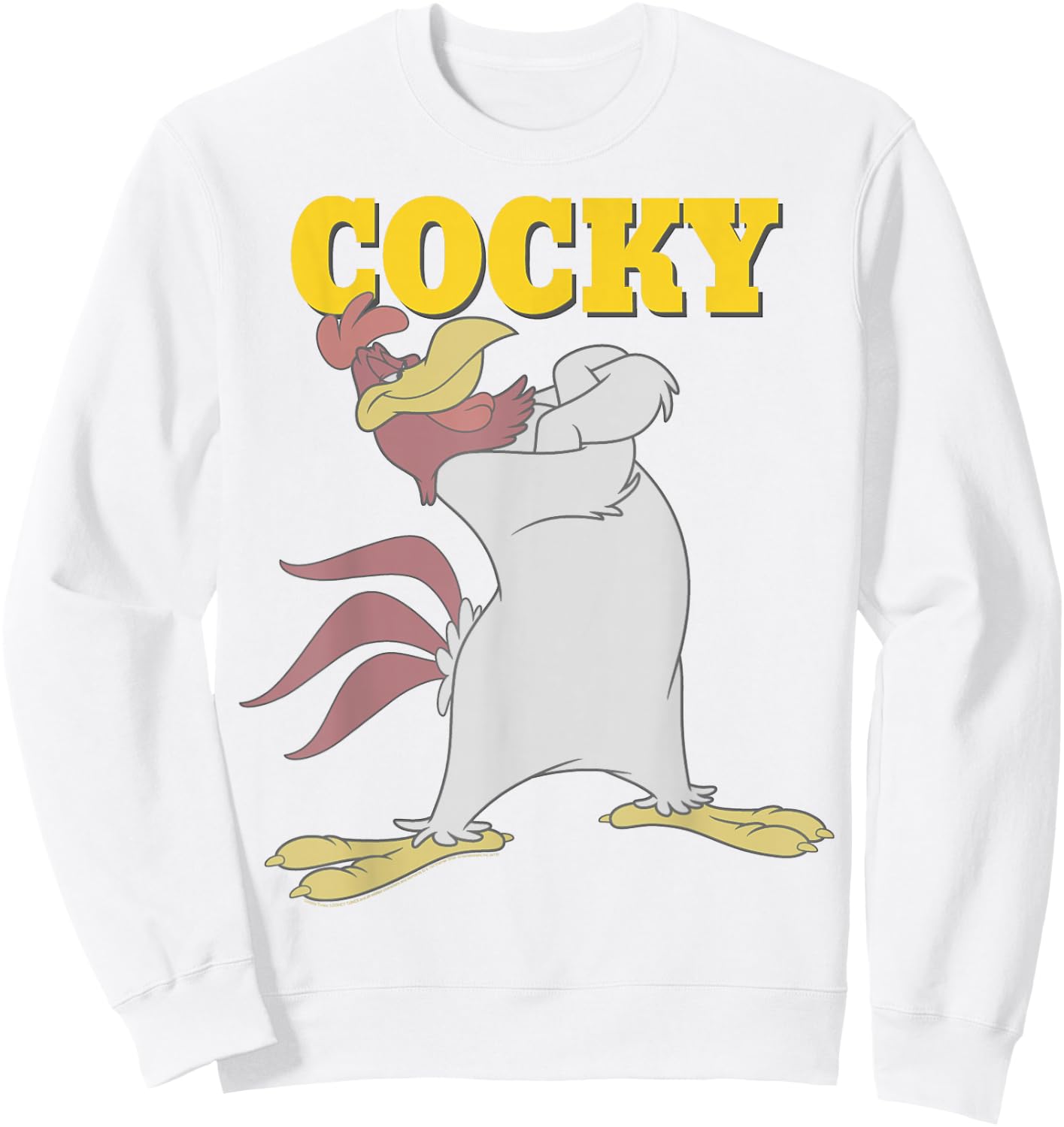 Looney Tunes Foghorn Leghorn Cocky Portrait Small Sweatshirt - Sweatshirt | White