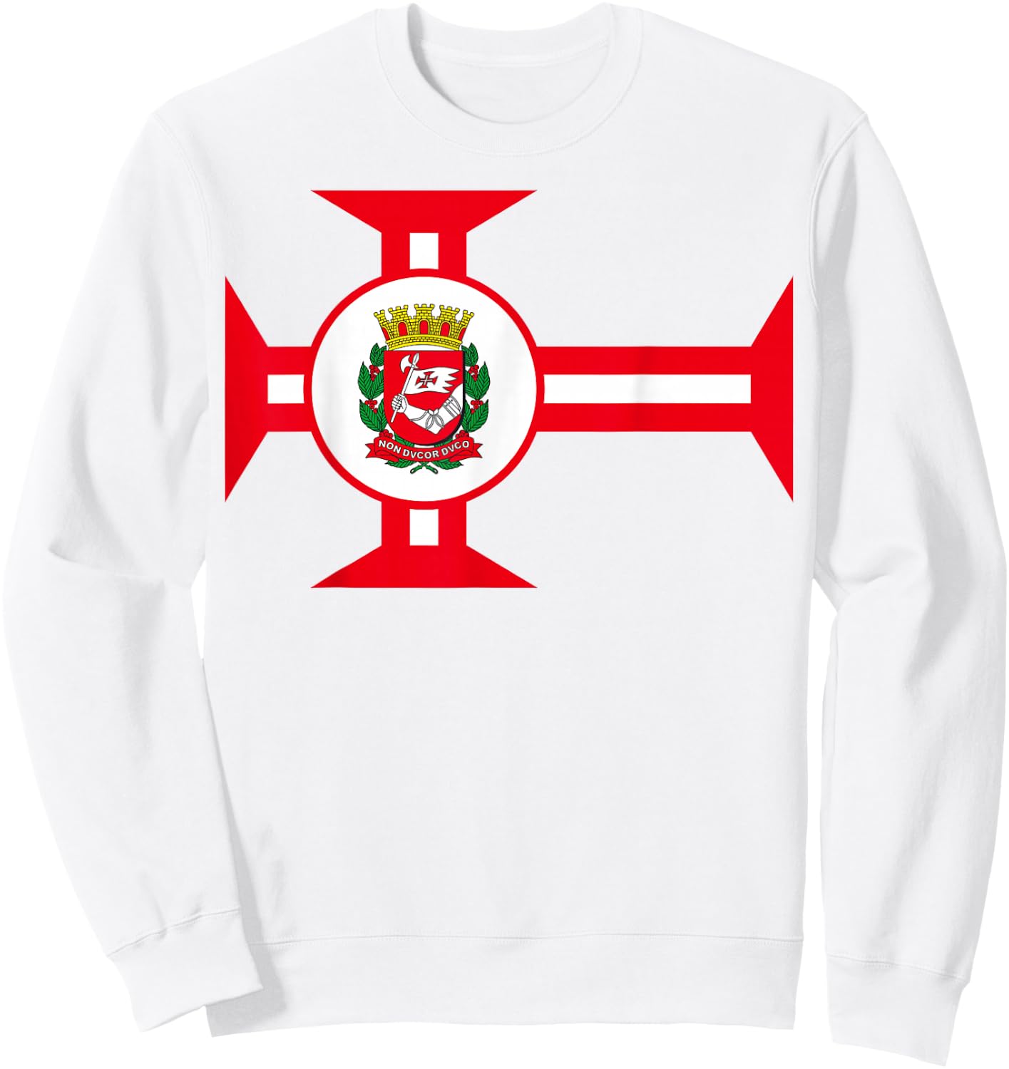 Sao Paulo Brazil Flag Banner Sweatshirt - Sweatshirt | White