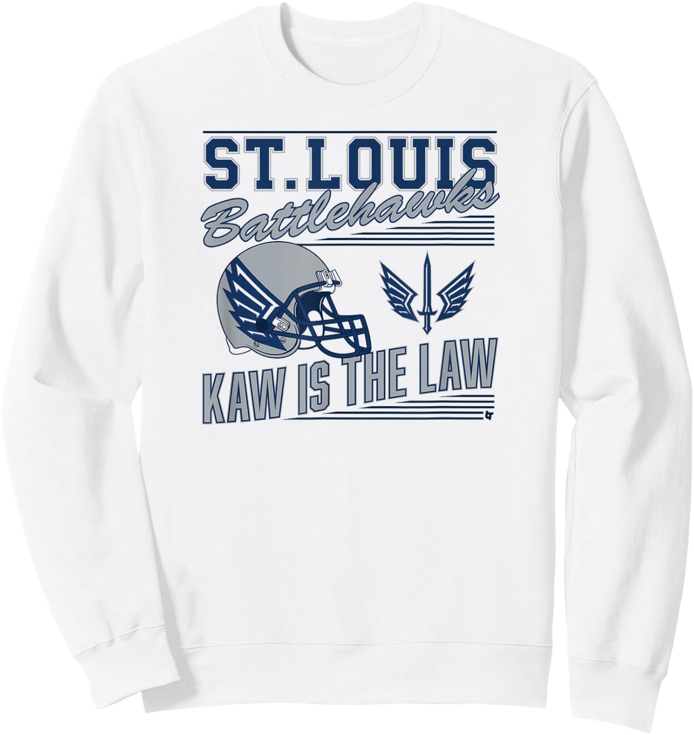 St. Louis Battlehawks - Retro Kaw is The Law (White) - UFL Sweatshirt - Sweatshirt | White