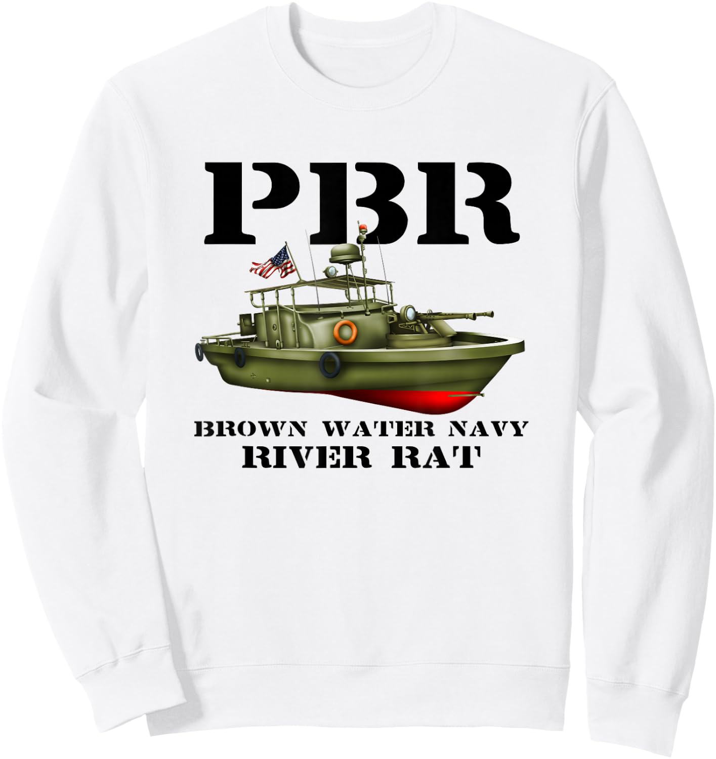 PBR Brown Water Navy Sweatshirt - Sweatshirt | White