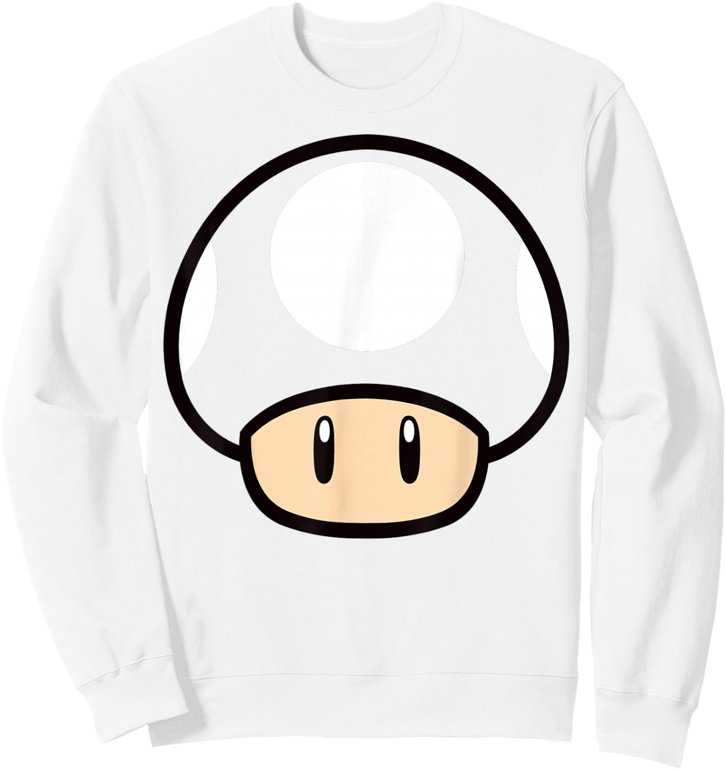 Super Mario Mushroom Large Face Sweatshirt - Sweatshirt | White
