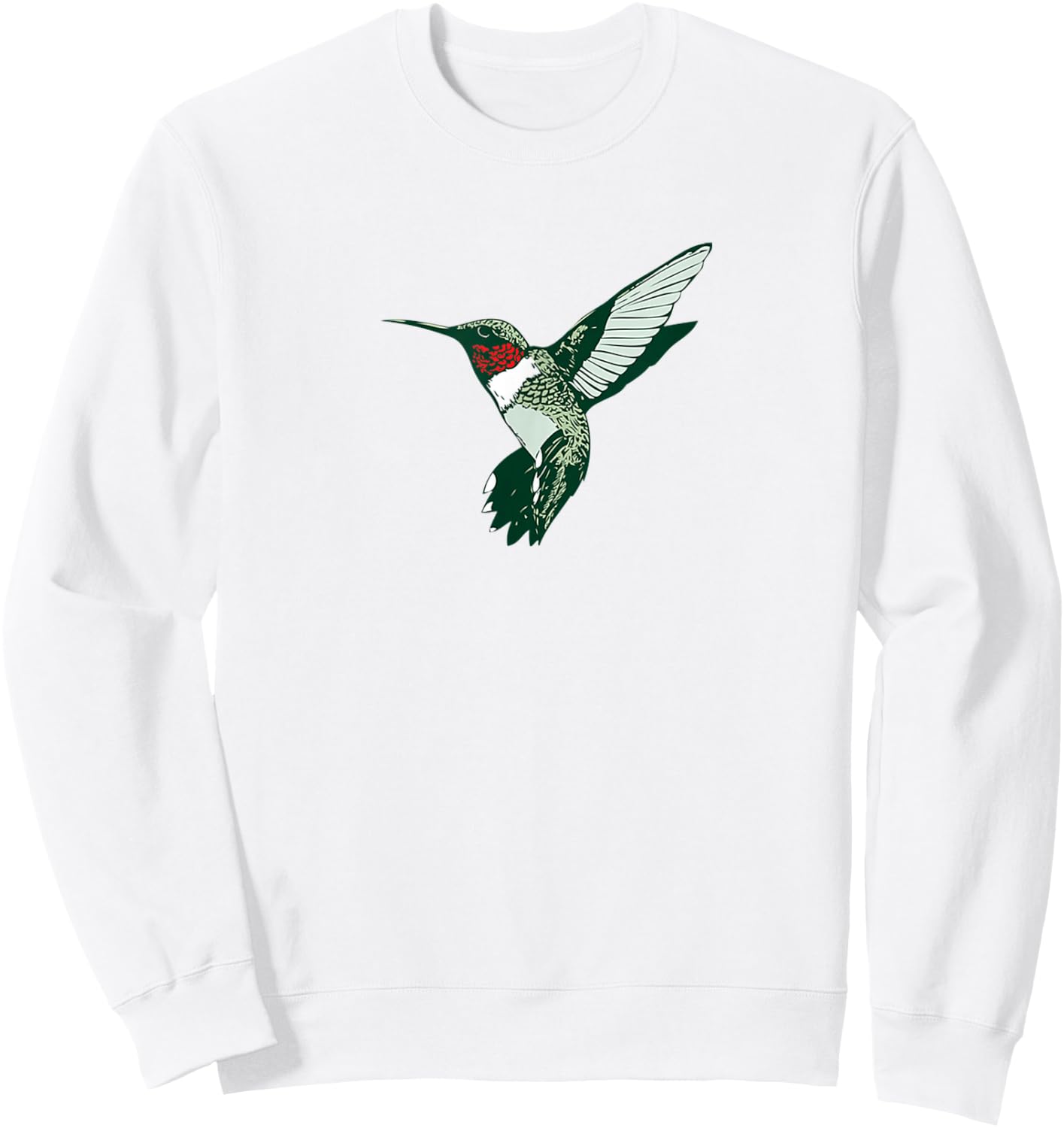 Cool Migrating Birds Ruby-throated Hummingbird Sweatshirt - Sweatshirt | White