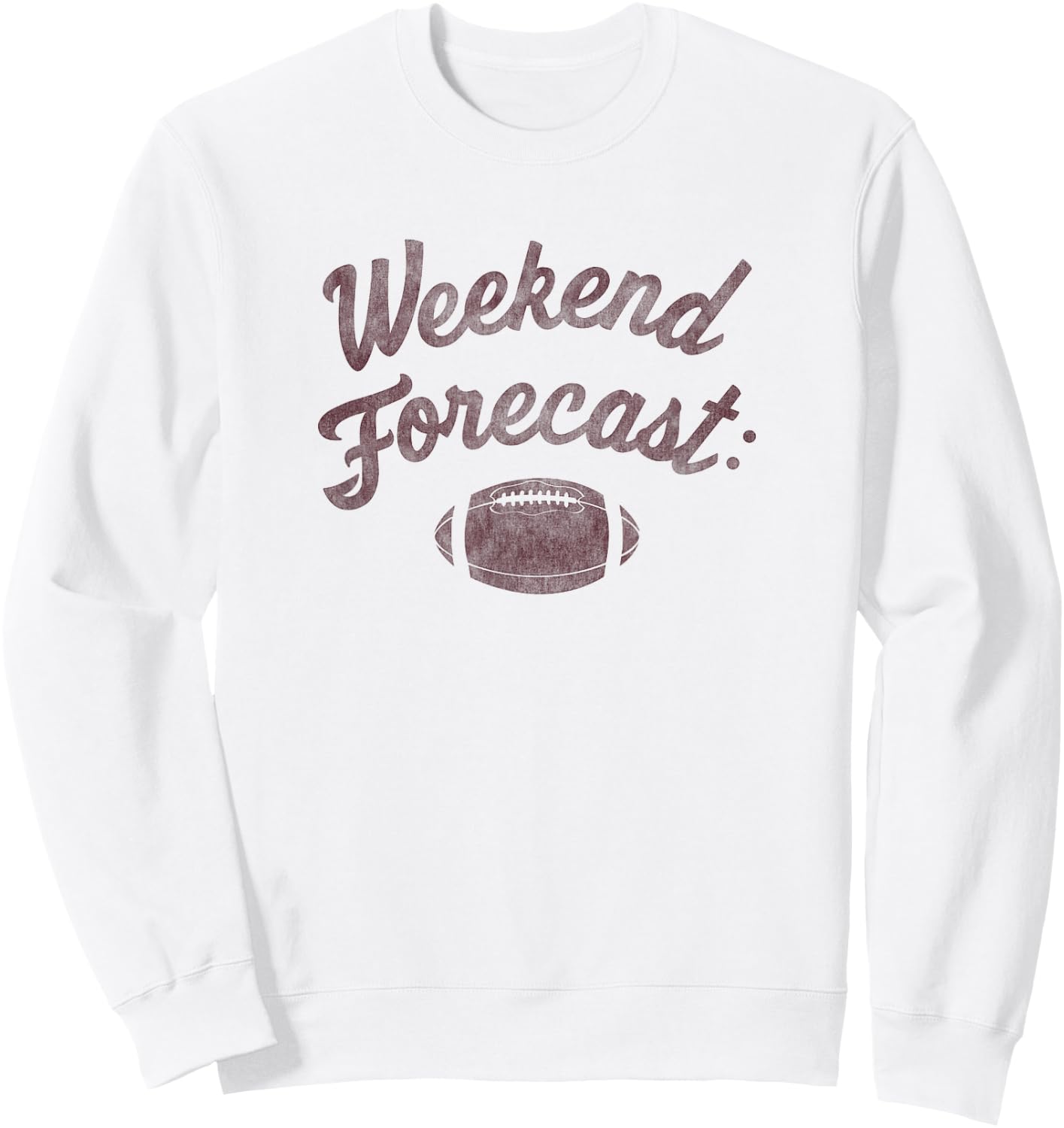 Fifth Sun Weekend Forecast Football Stamp Sweatshirt - Sweatshirt | White