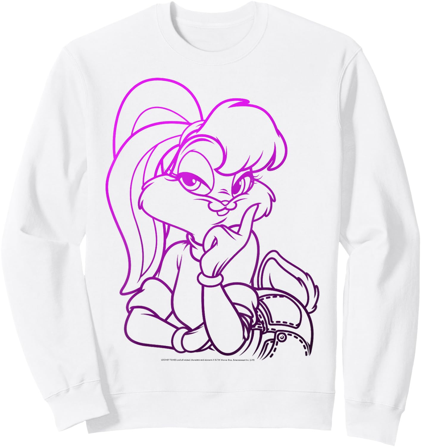 Looney Tunes Lola Bunny Gradient Outline Sweatshirt - Sweatshirt | White